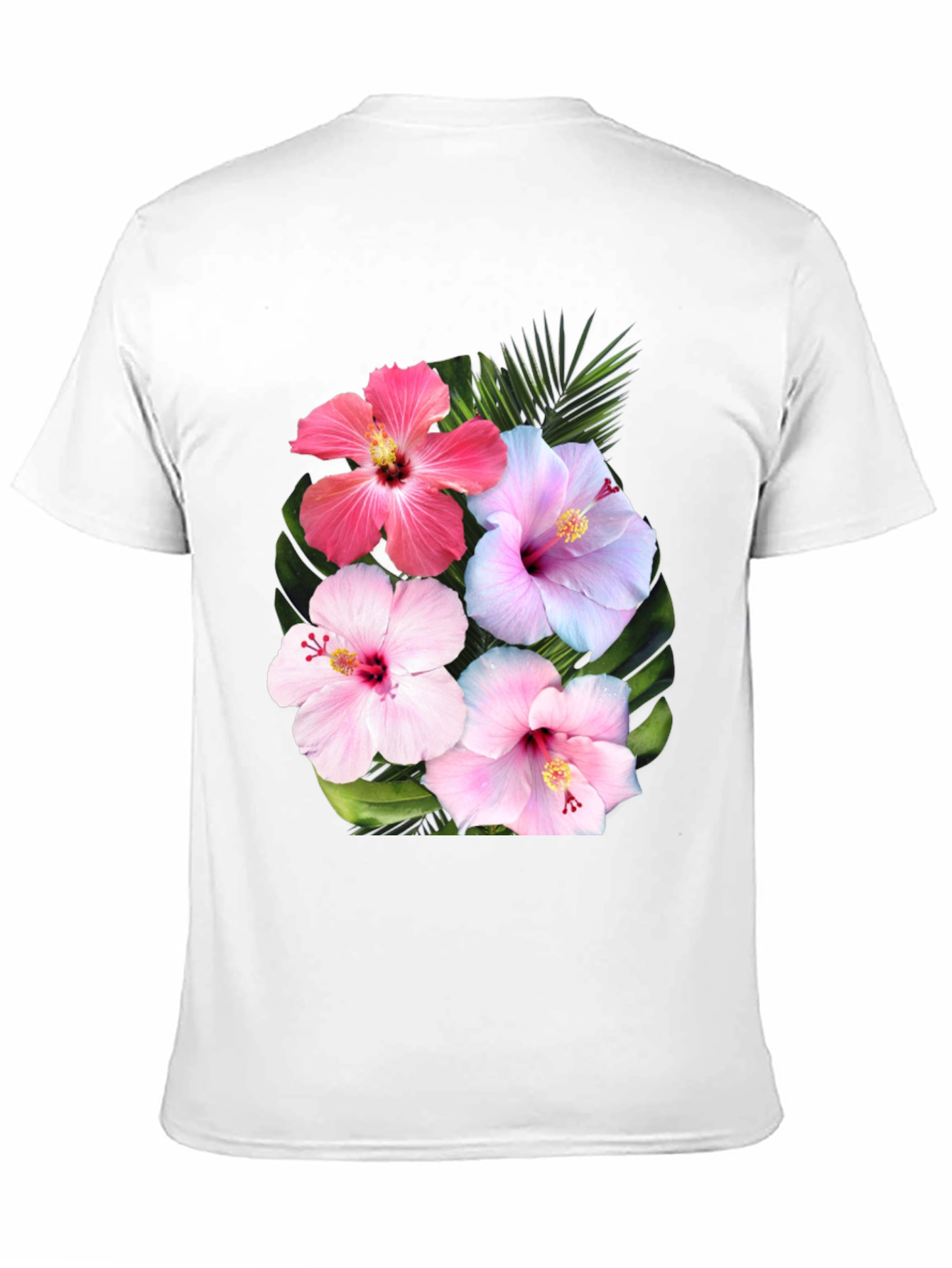 Black Floral Hibiscus Graphic T-Shirt view 11