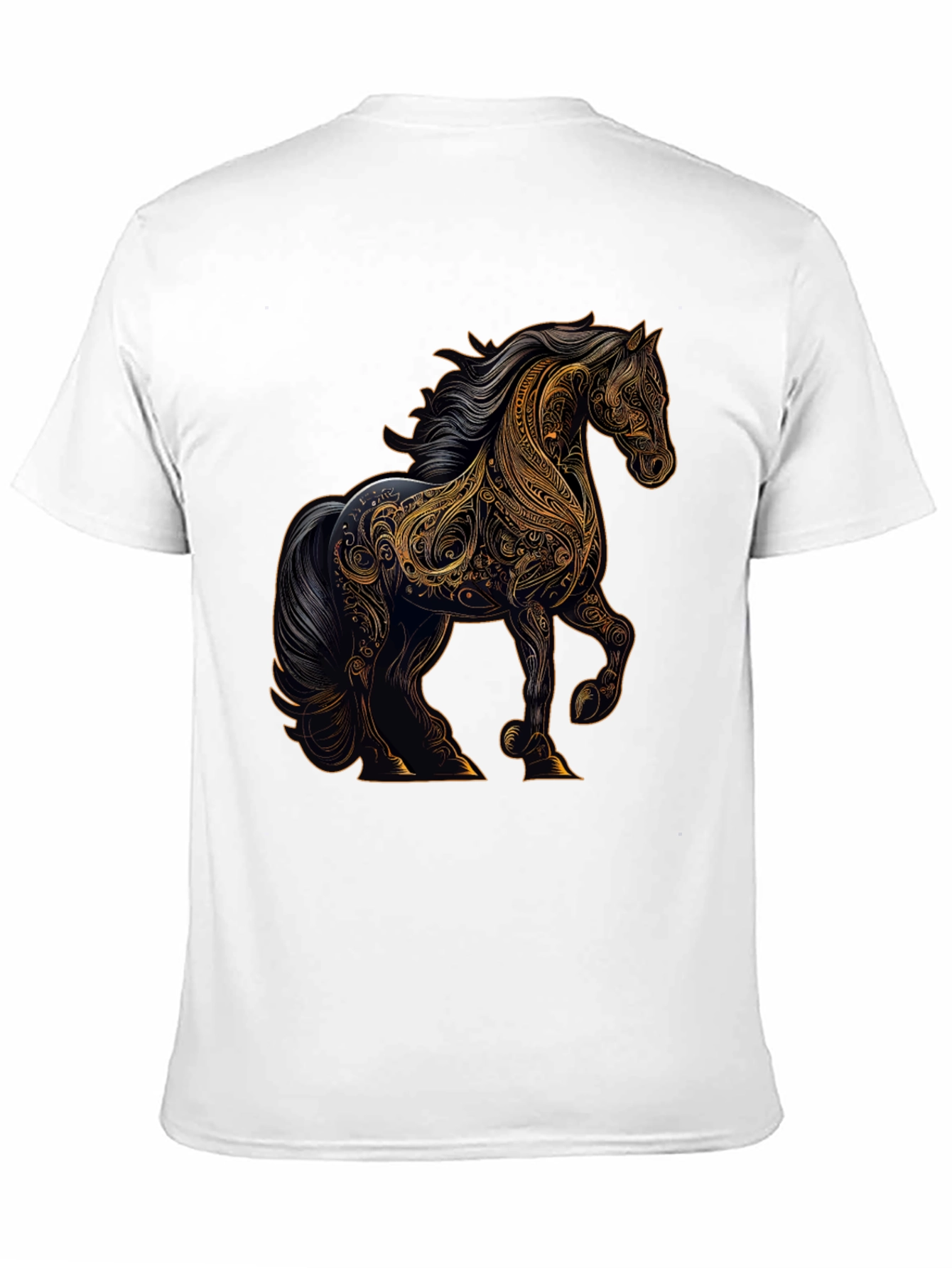 Black Majestic Horse Graphic Tee - Black view 11