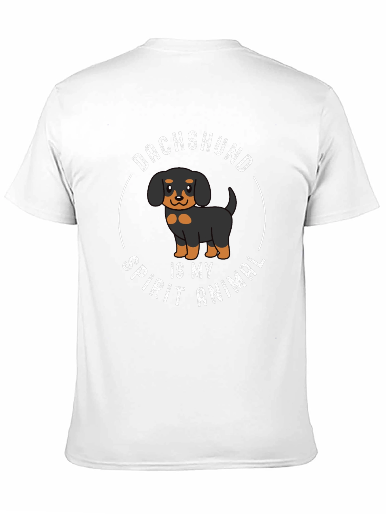 Black Dachshund Spirit Animal Black Graphic Tee view 11