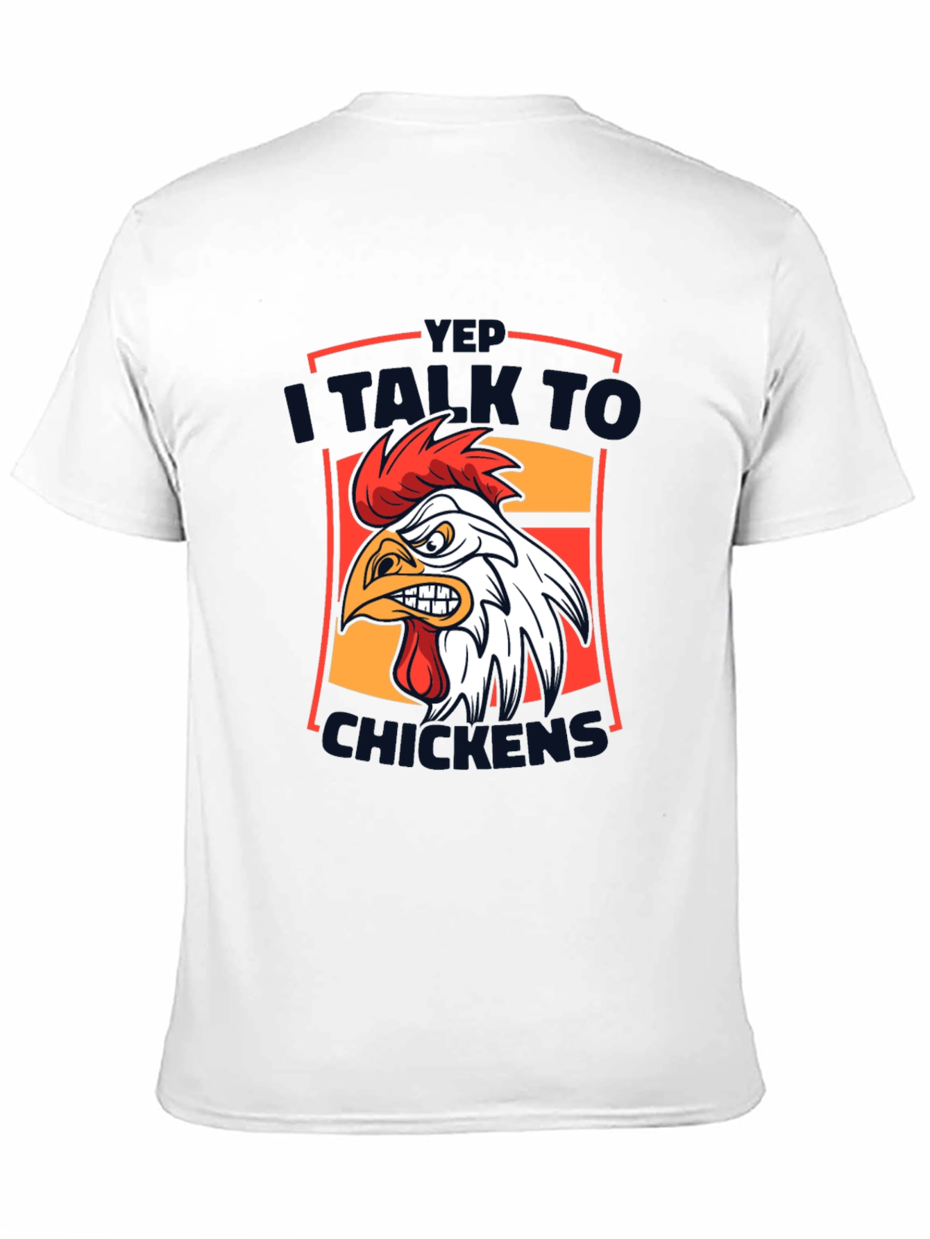 Black Funny Chicken T-Shirt - I Talk to Chickens Graphic Tee view 11