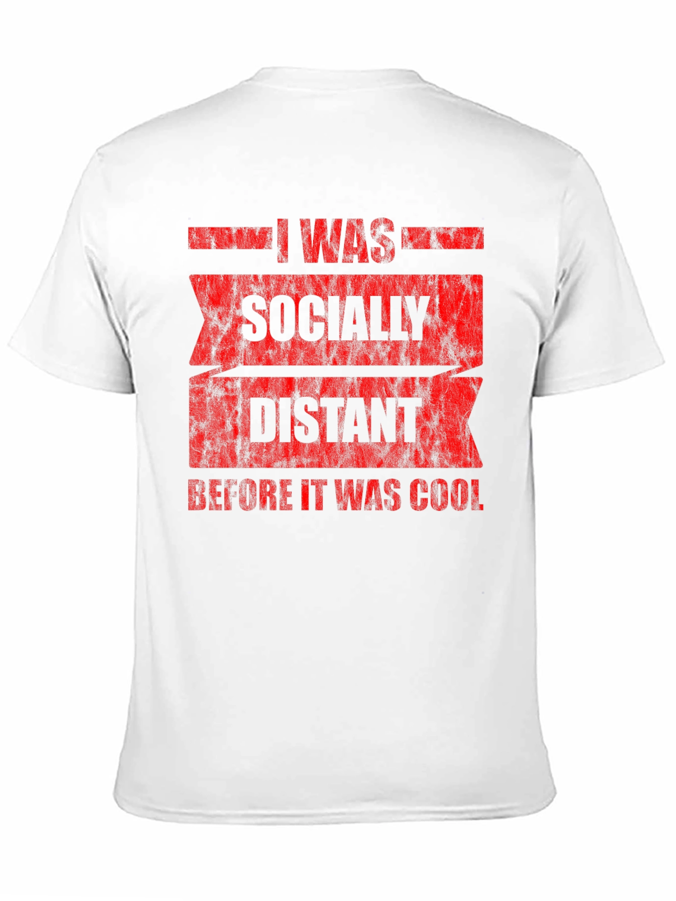 Black Socially Distant T-Shirt - Funny Slogan Tee view 11