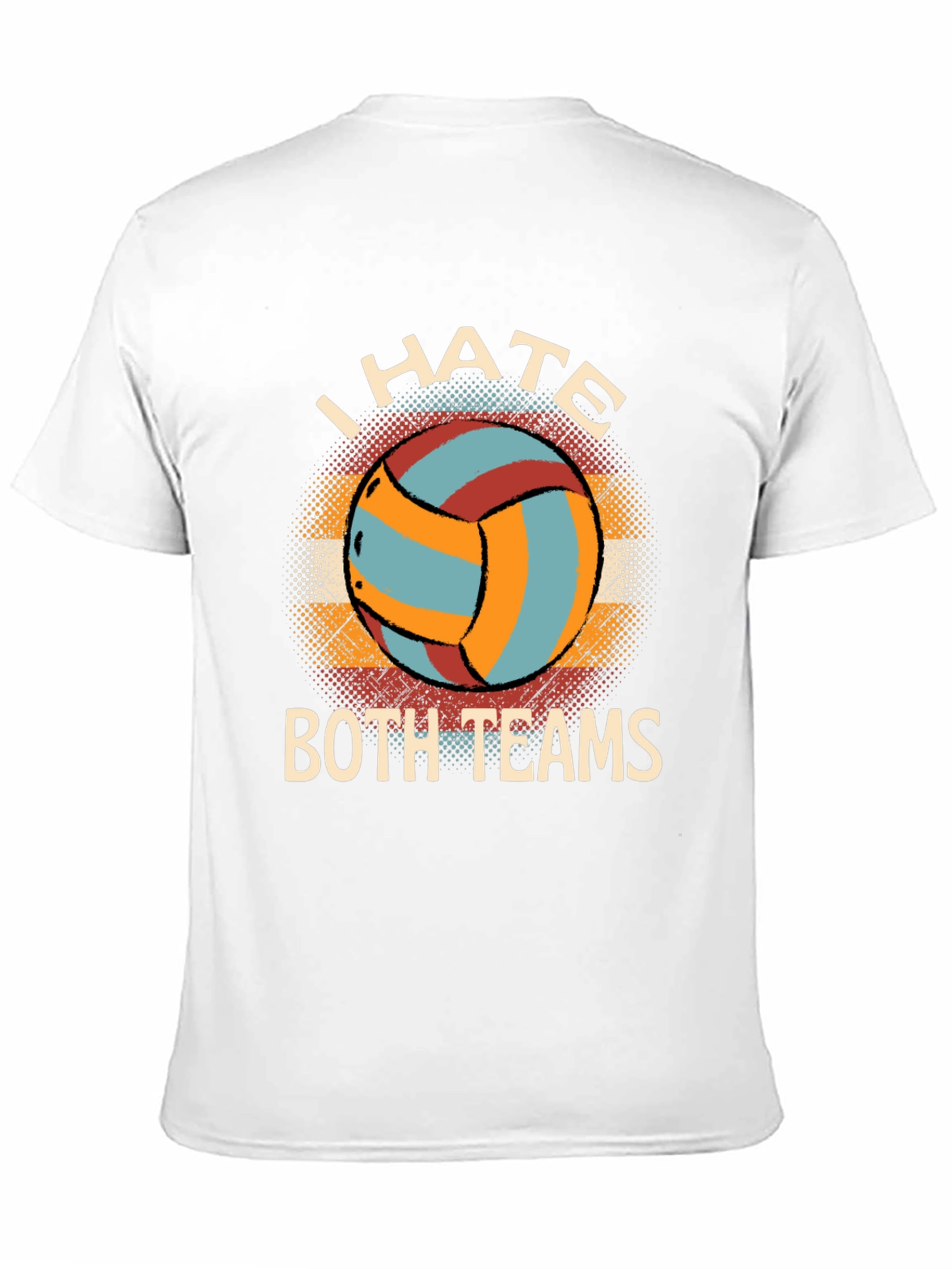 Black I Hate Both Teams Volleyball Graphic Tee view 11