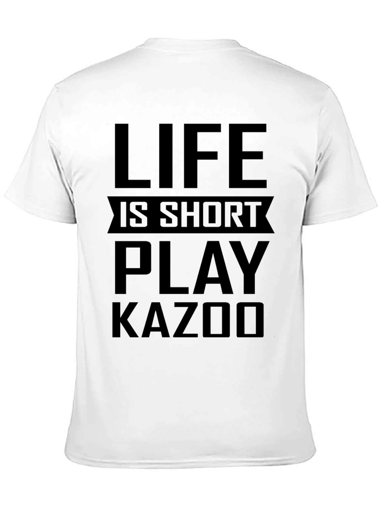 Black Life is Short Play Kazoo T-Shirt - Novelty Tee view 11