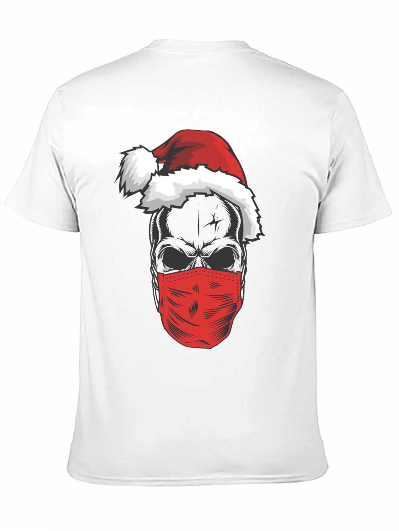 Black Skull Santa Mask T-Shirt view 11