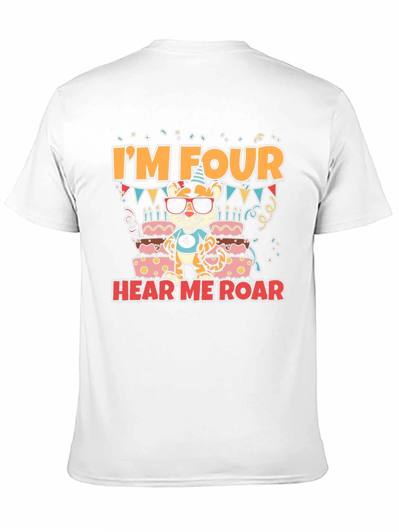Black I'm Four Hear Me Roar T-Shirt view 11