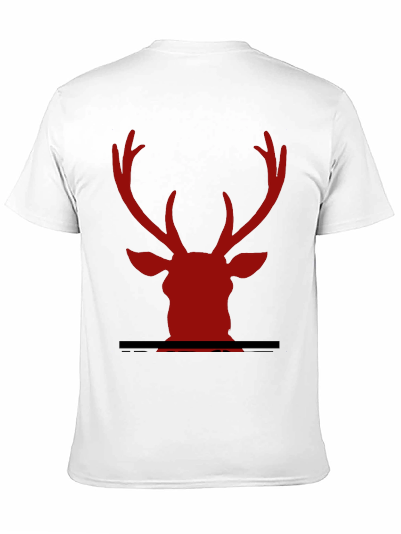 Black Red Deer Head Graphic Black T-Shirt view 11