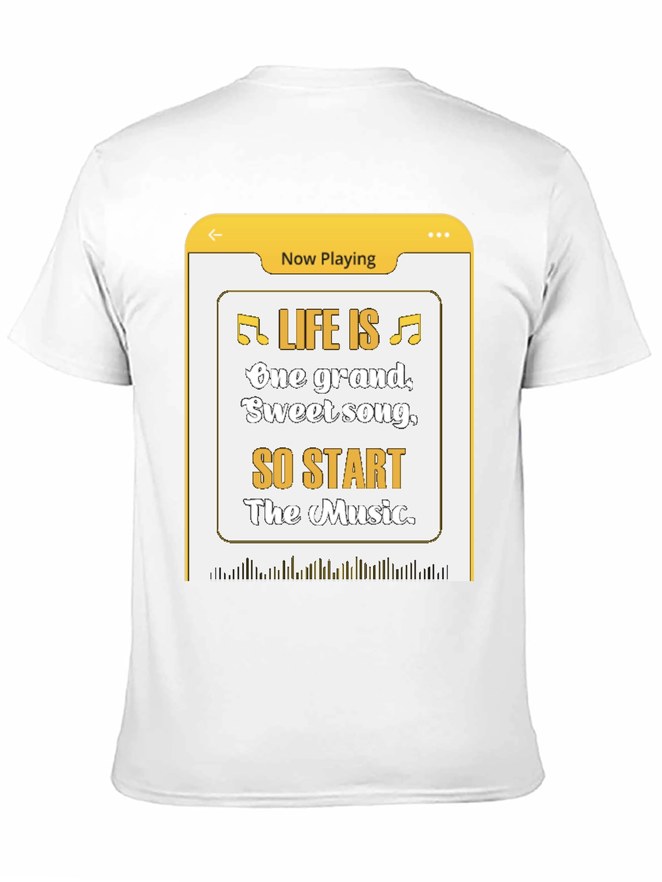 Black Life Is Music T-Shirt - Now Playing Graphic Tee view 11