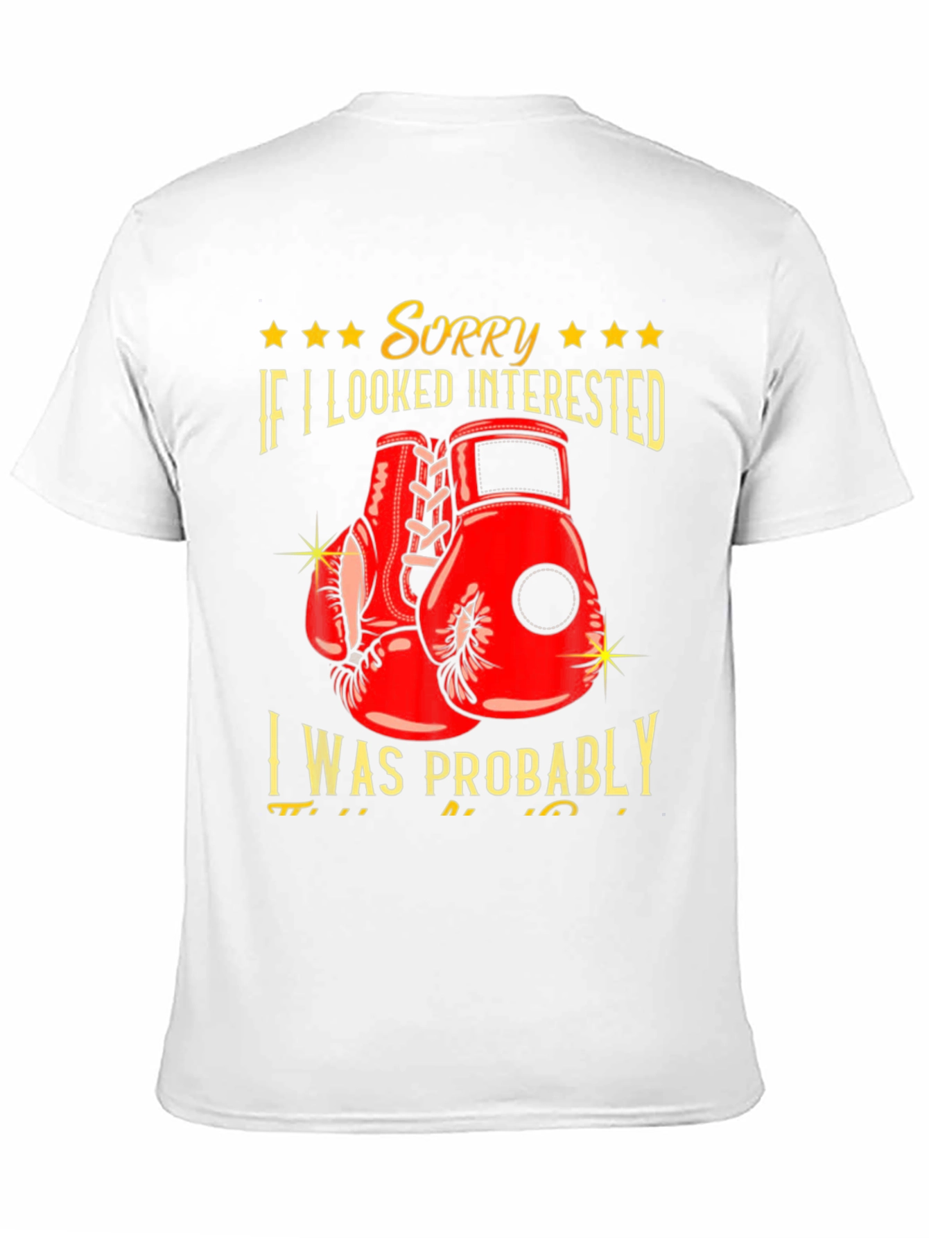 Black Sorry Not Interested Boxing Graphic Tee view 11