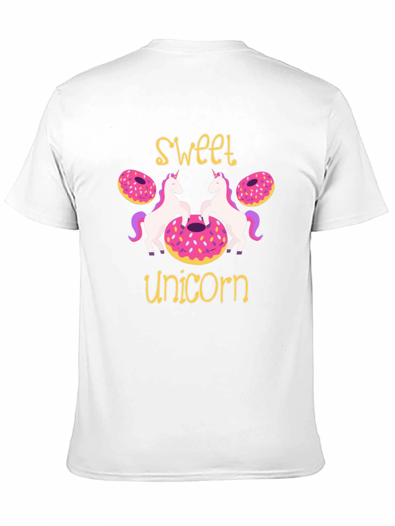 Black Sweet Unicorn Donut T-Shirt view 11