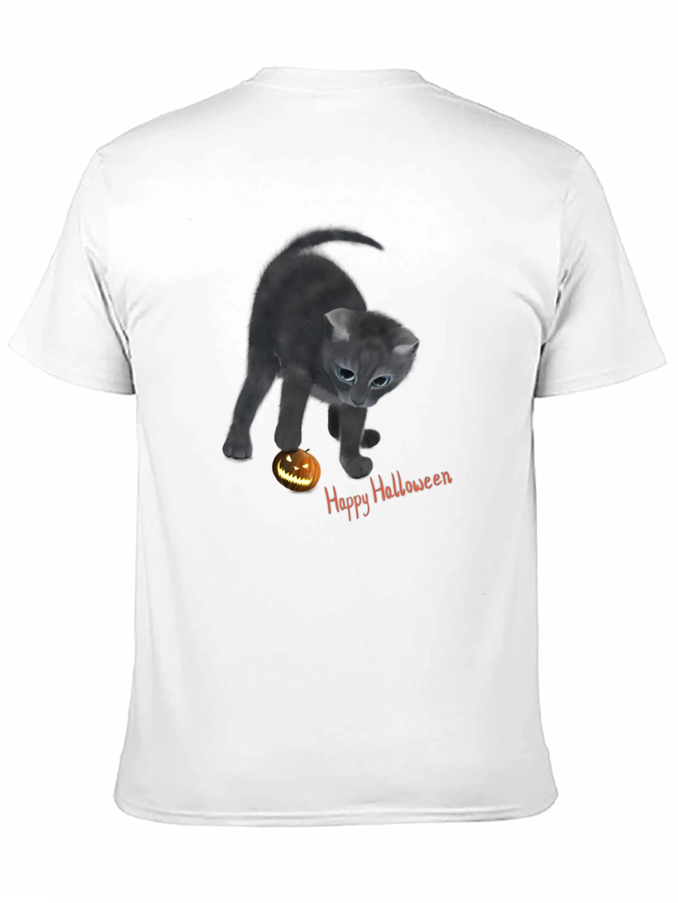 Black Halloween Cat T-Shirt view 11