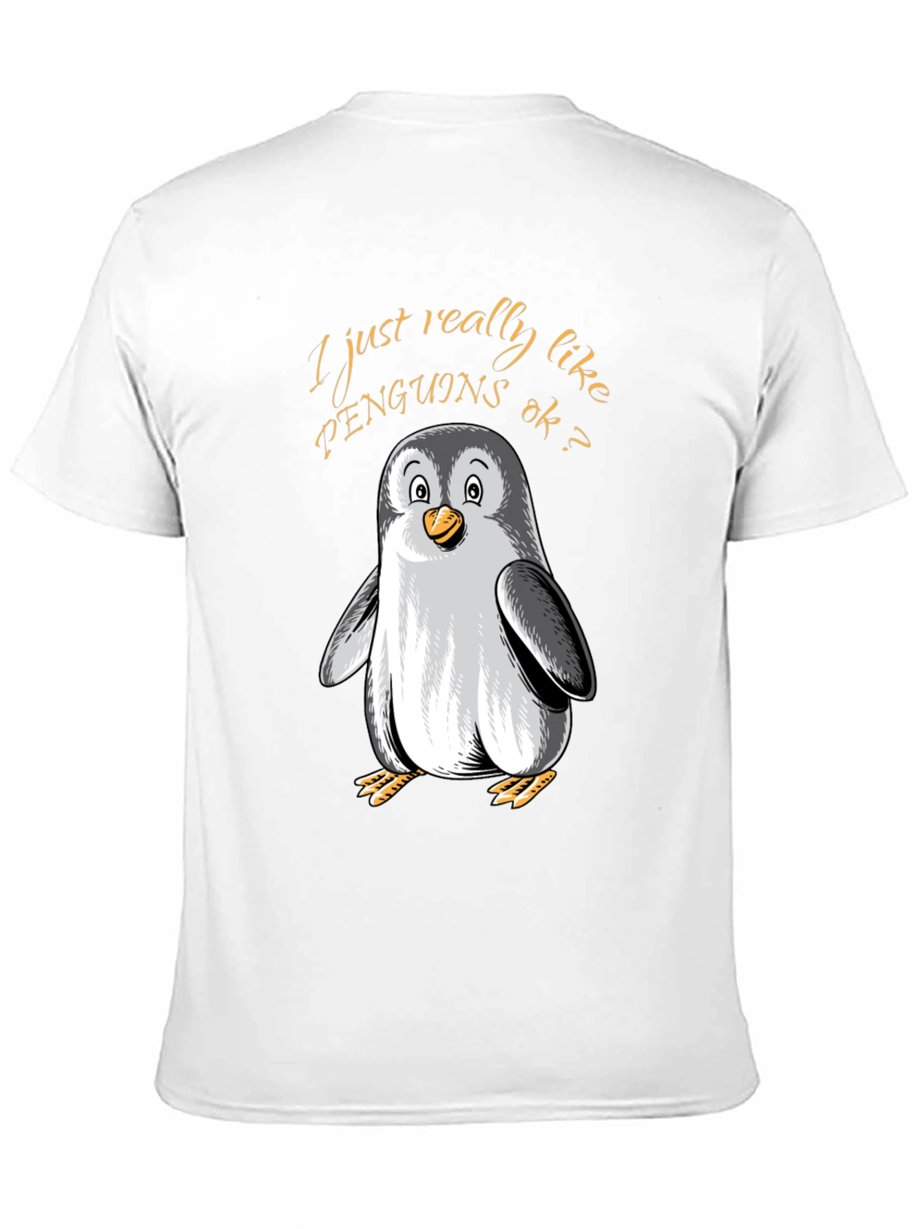 Black Penguin Lover's Tee: I Just Really Like Penguins view 11