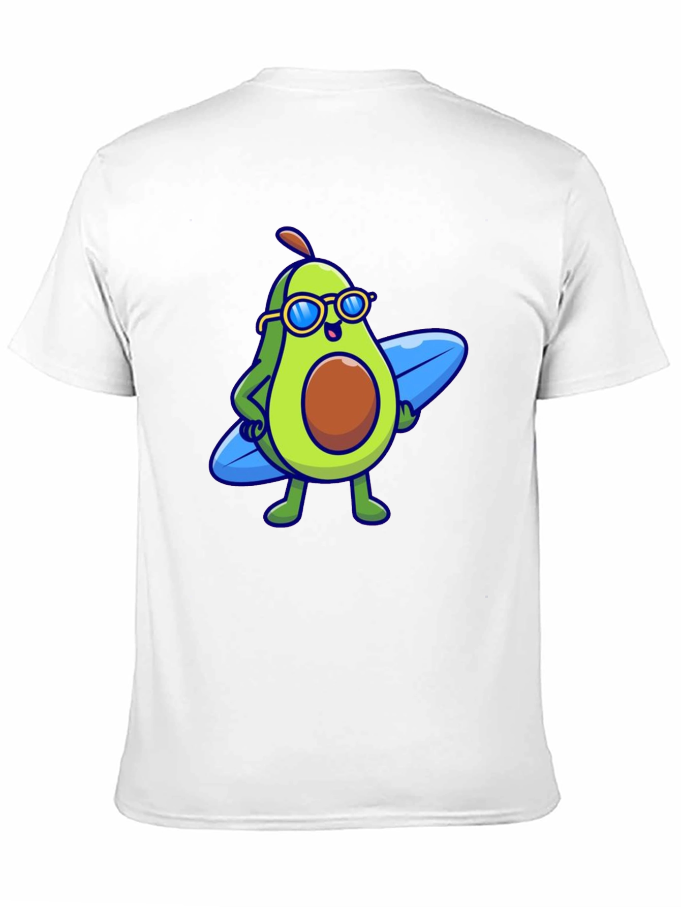 Black Cool Avocado Surfer Graphic Tee - Black view 11