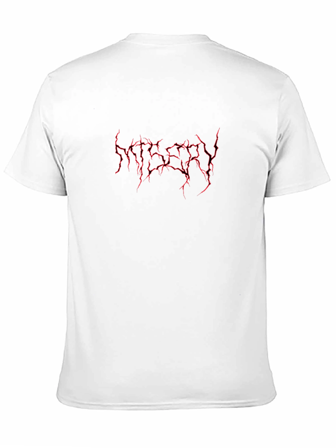 Black Edgy Red Lettering Black T-Shirt view 11