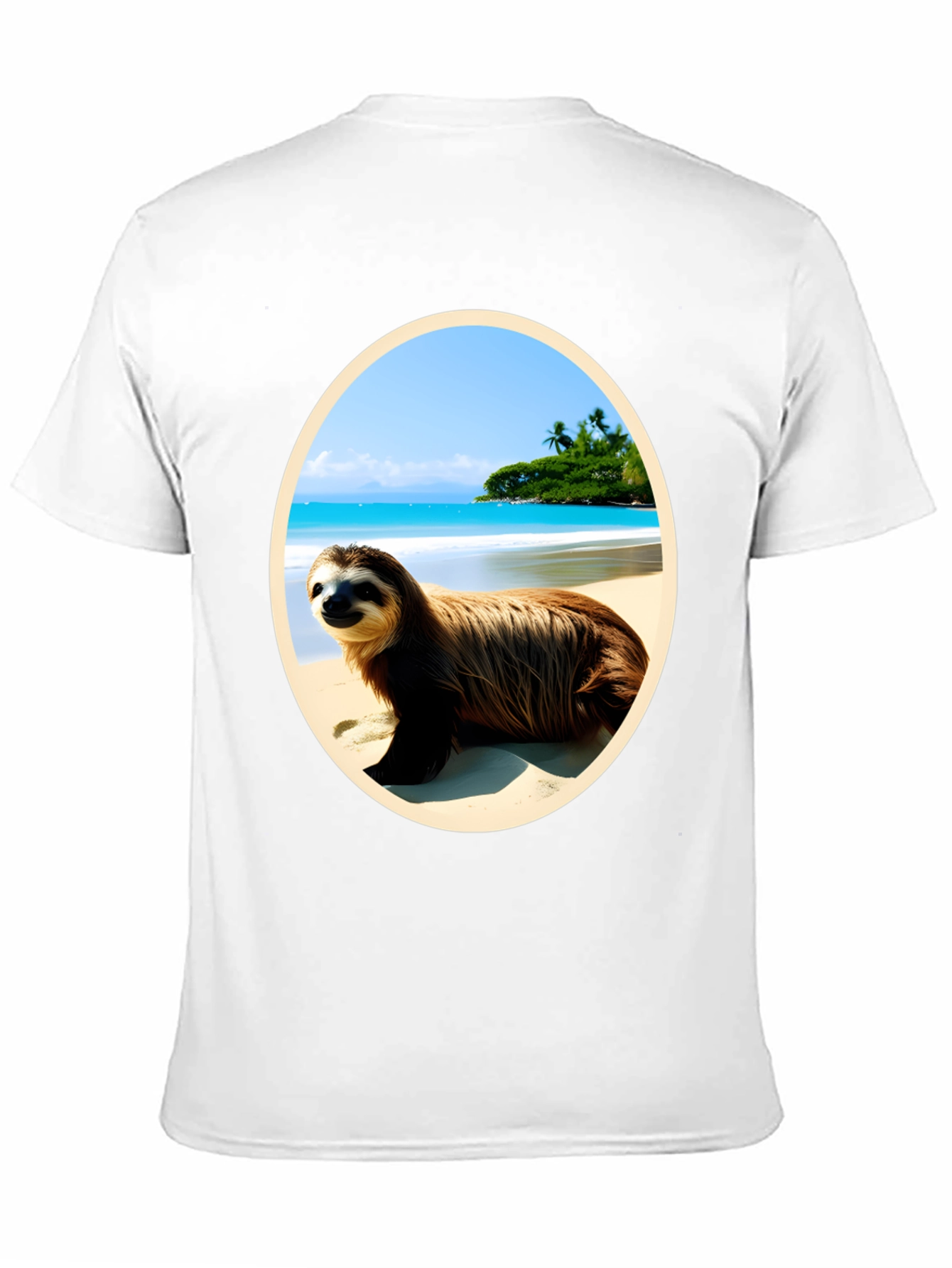 Black Sloth Beach T-Shirt view 11