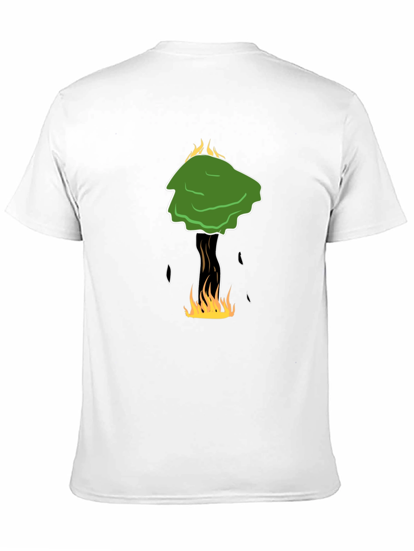 Black Burning Tree Graphic Tee - Unique Design view 11