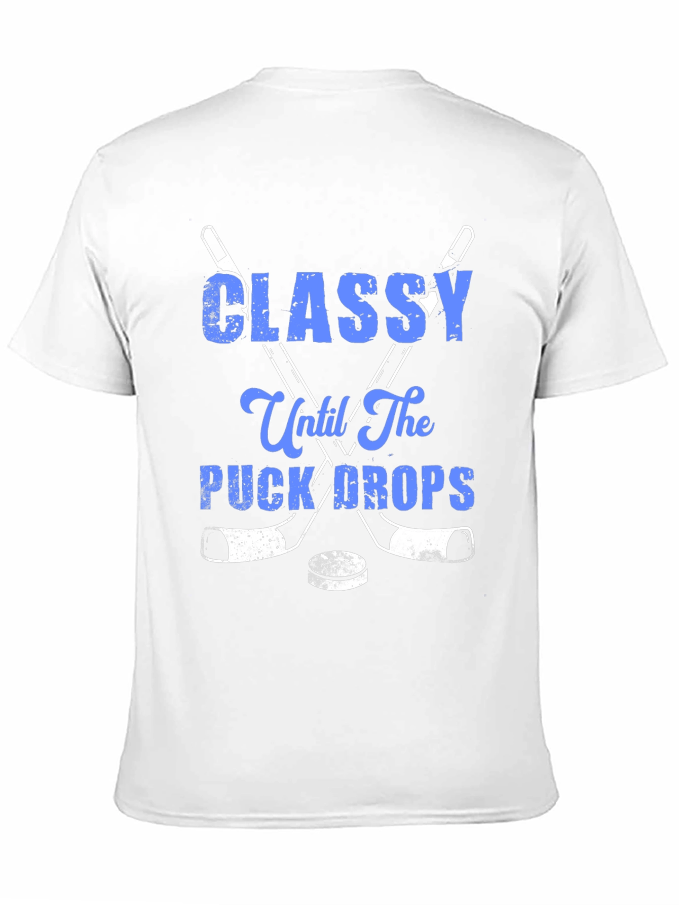 Black Classy Until The Puck Drops Hockey T-Shirt view 11