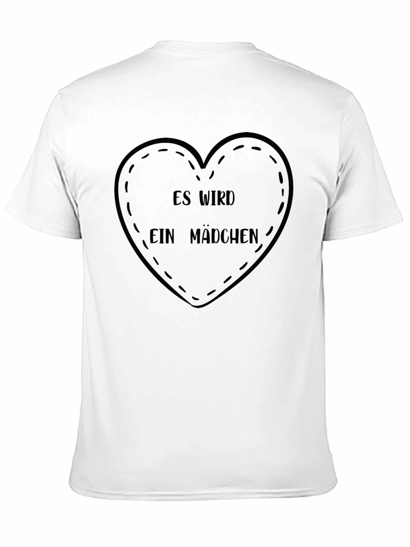 Black Es Wird Ein Madchen T-Shirt - Baby Announcement Tee view 11