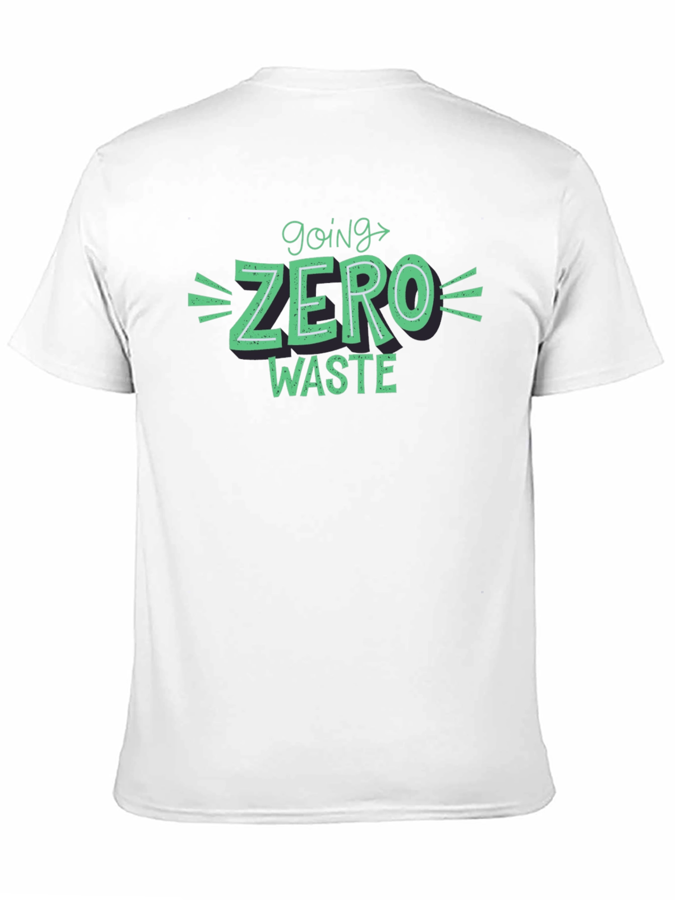 Black Eco-Friendly Going Zero Waste T-Shirt view 11