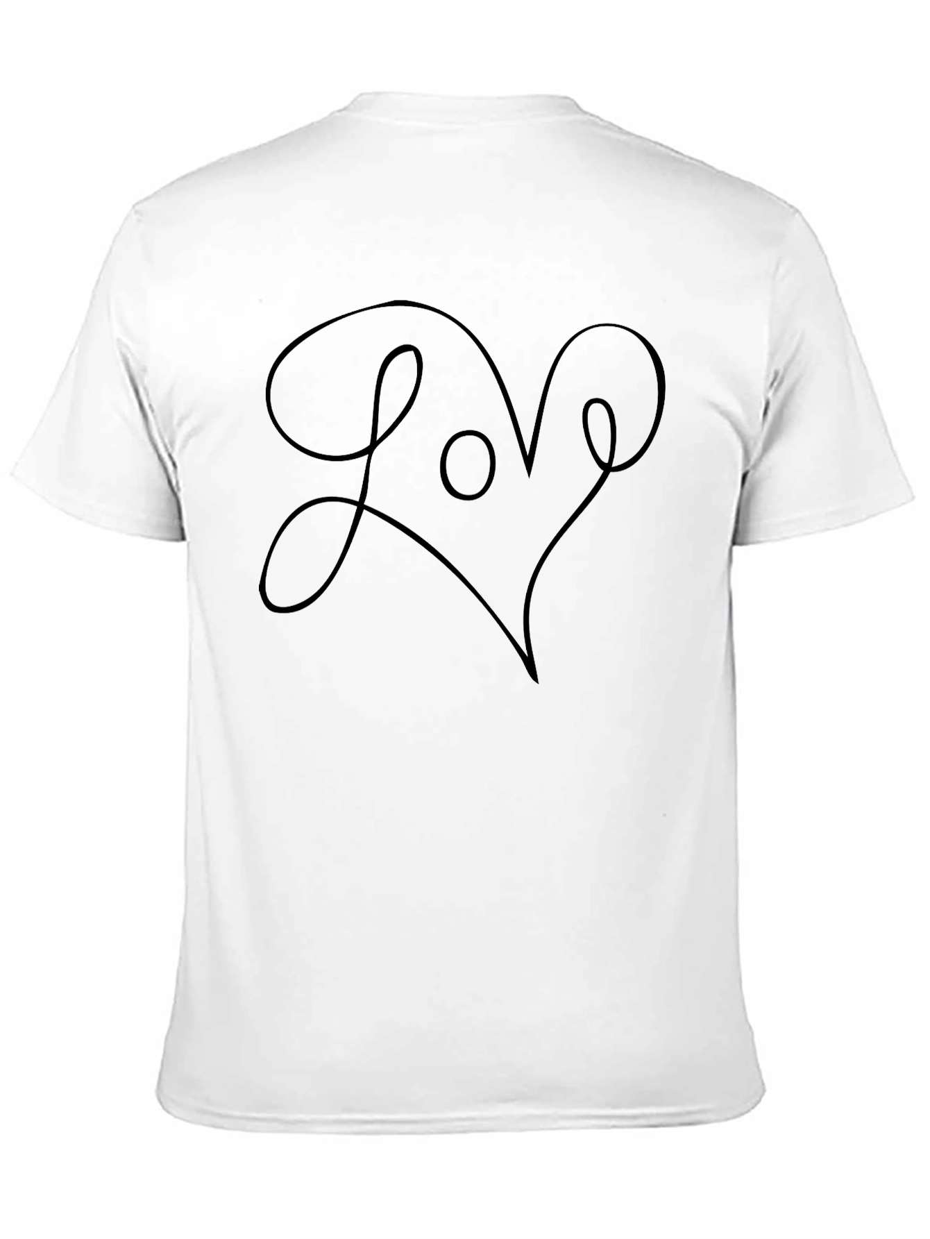 Black Love Heart Graphic Black T-Shirt view 11