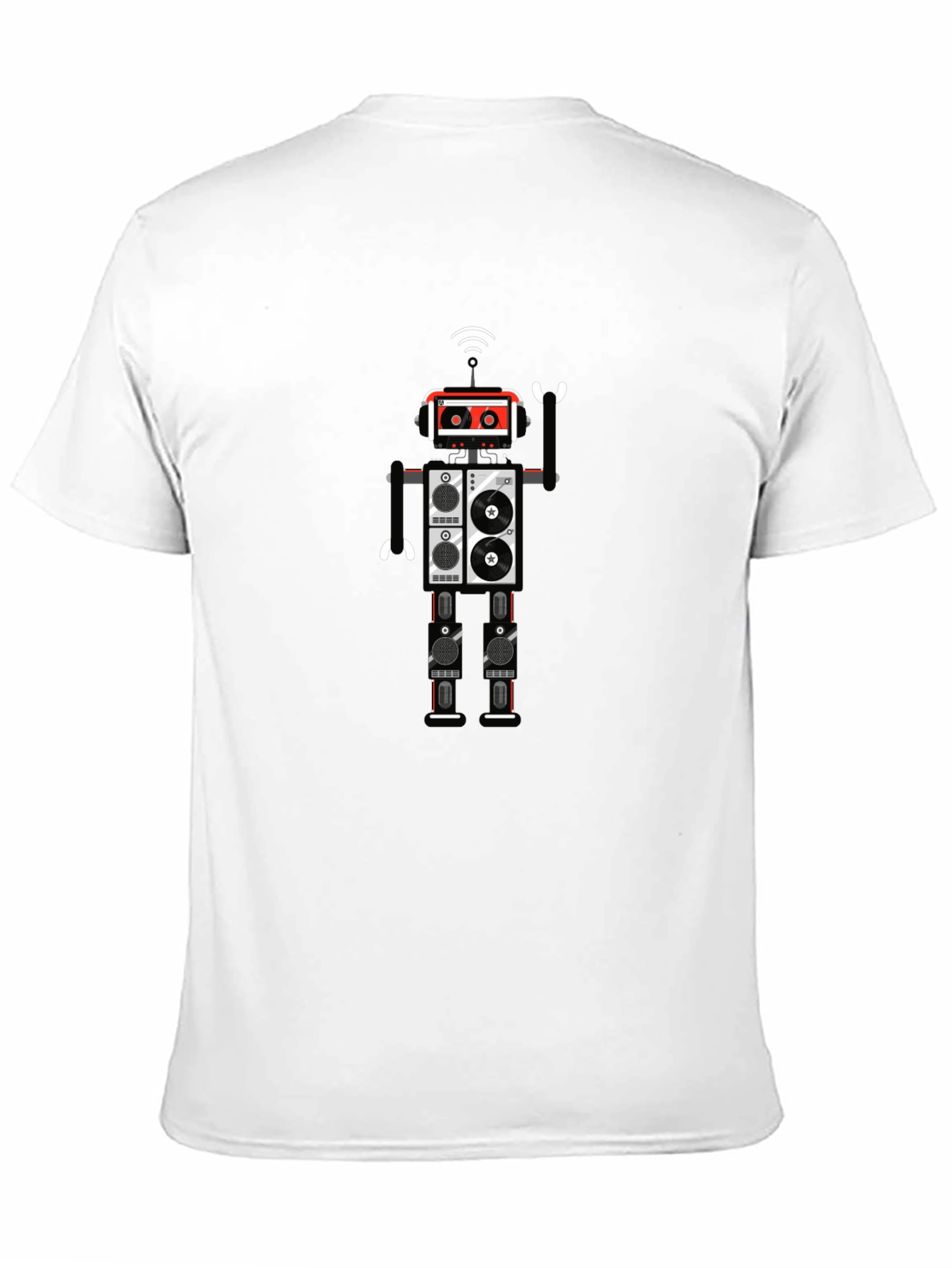 Black Robot Graphic Black T-Shirt view 11