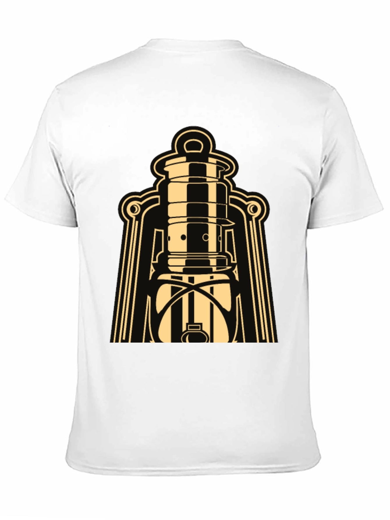 Black Vintage Lantern Graphic Tee - Retro Style view 11