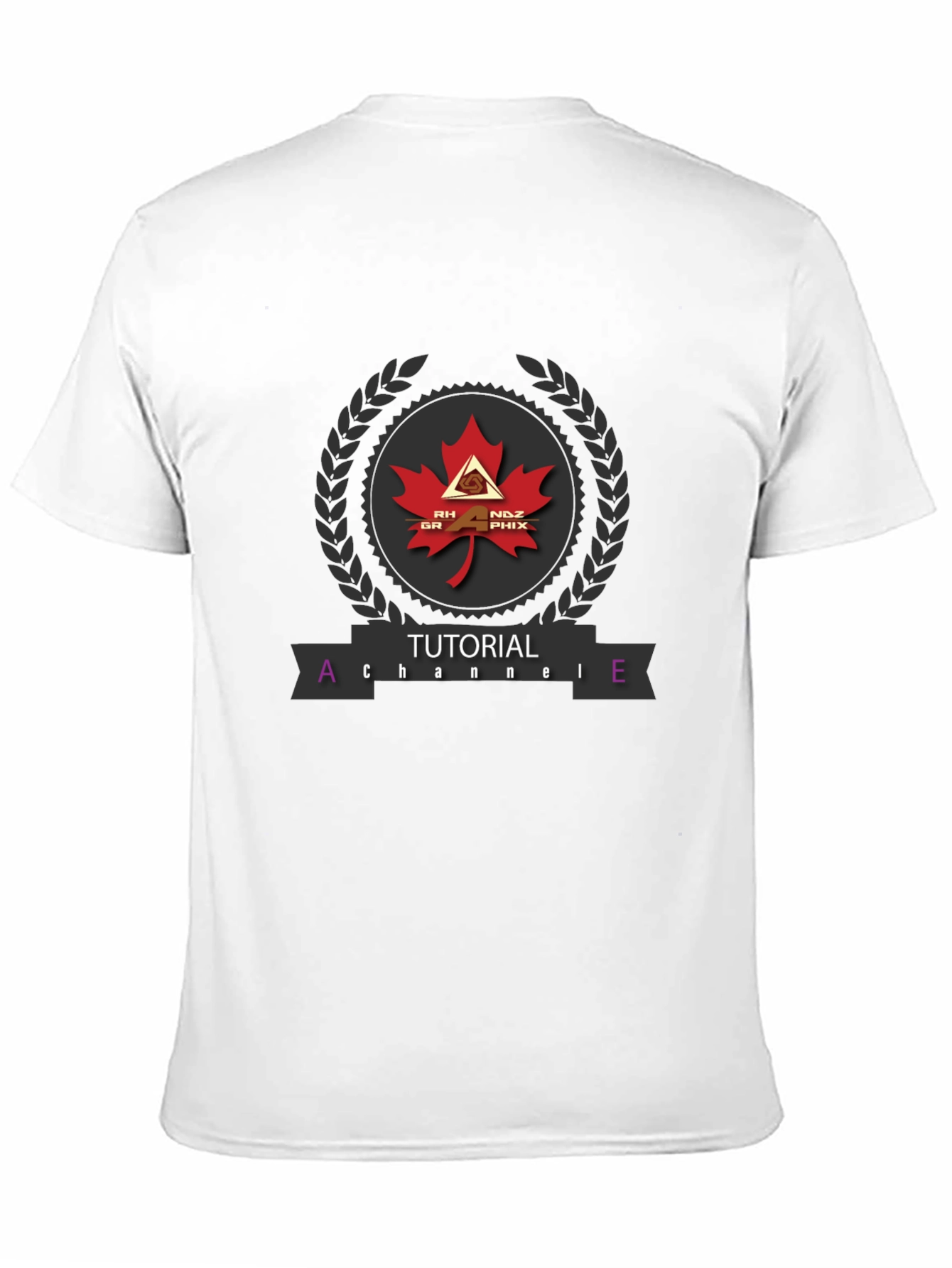 Black Black Tutorial Channel Graphic T-Shirt view 11