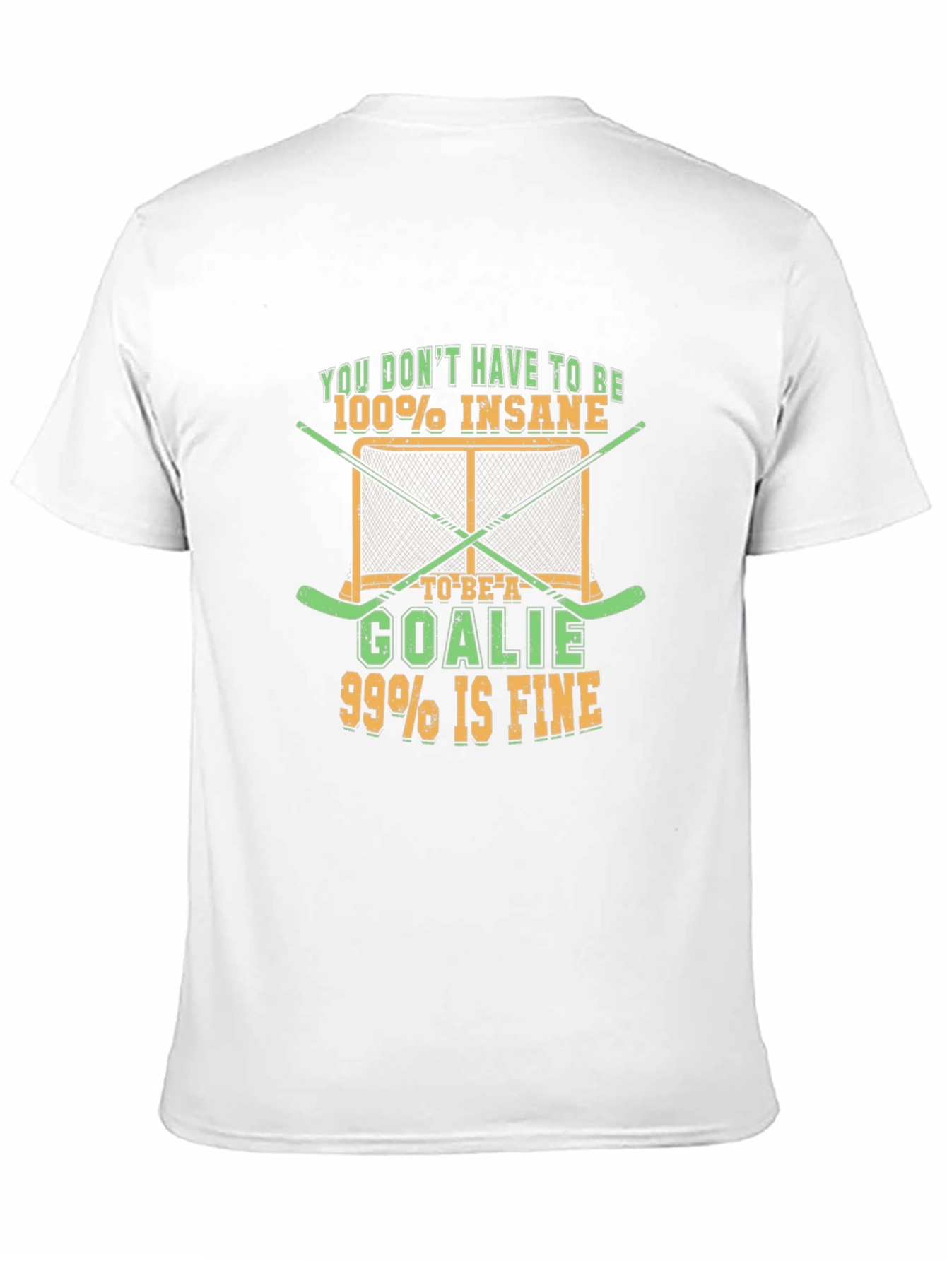Black Insane Goalie T-Shirt - Hockey Fan Tee view 11