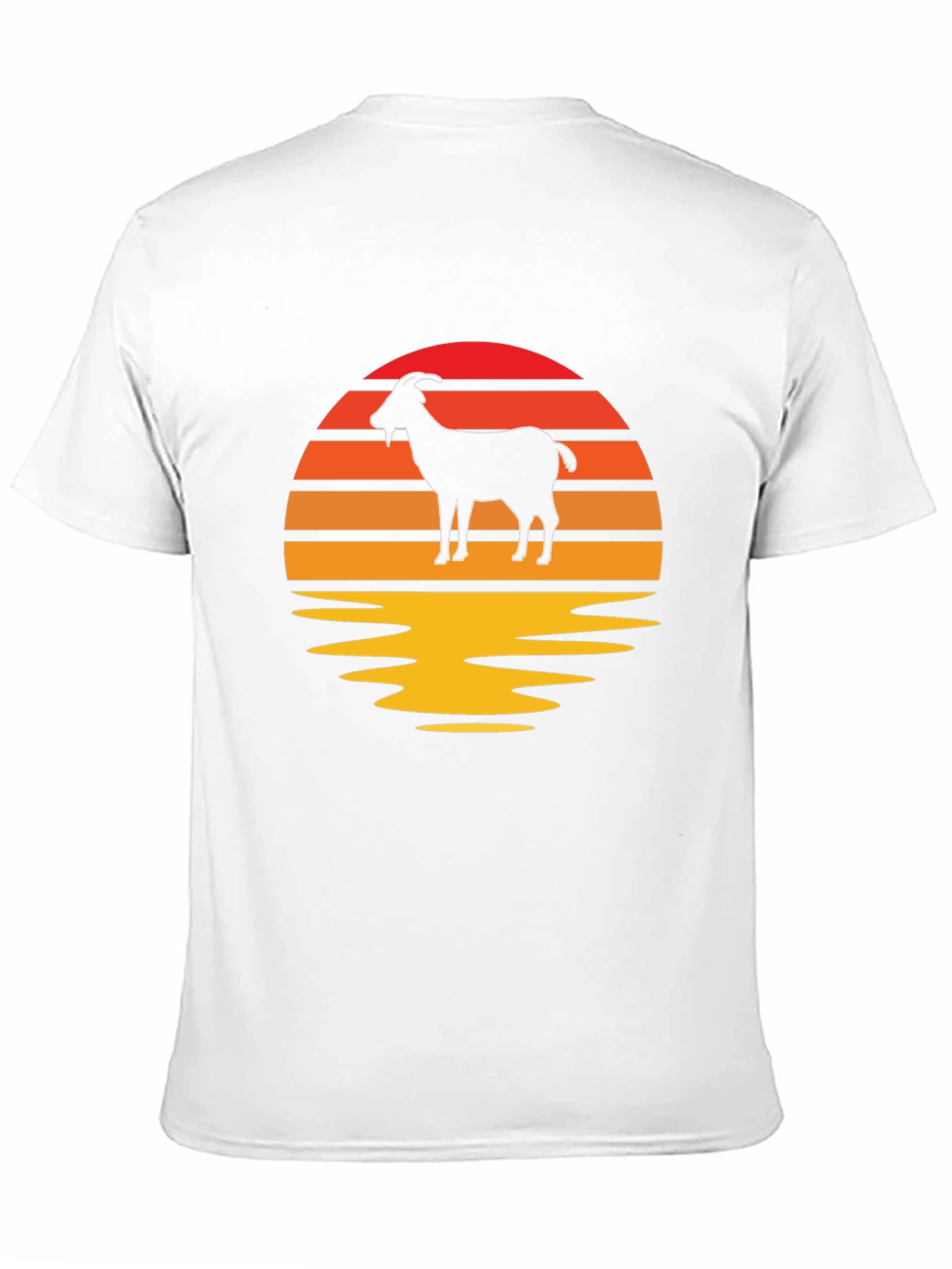 Black Goat Silhouette Sunset Graphic Tee view 11