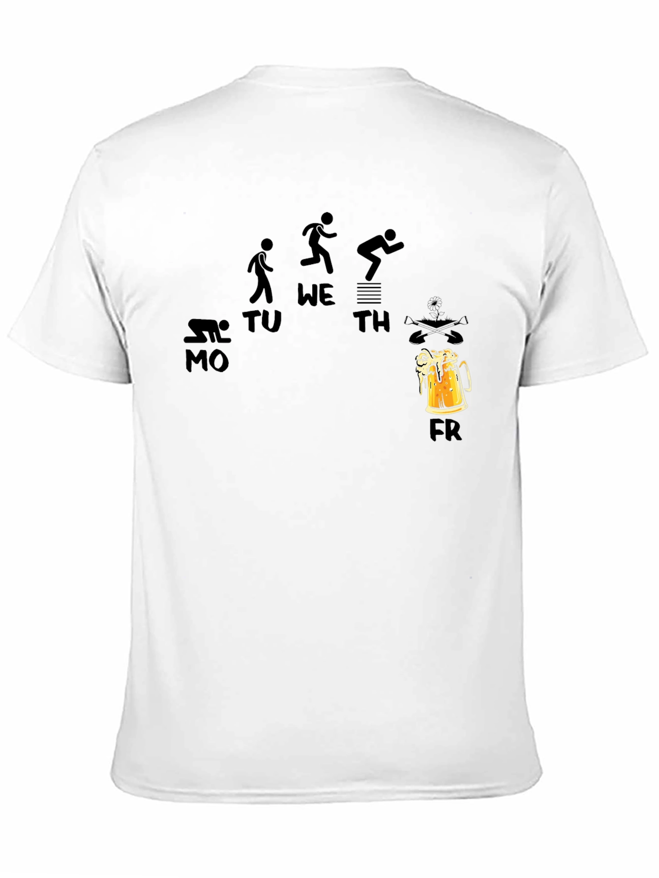 Black Funny Workout Beer Friday Black T-Shirt view 11