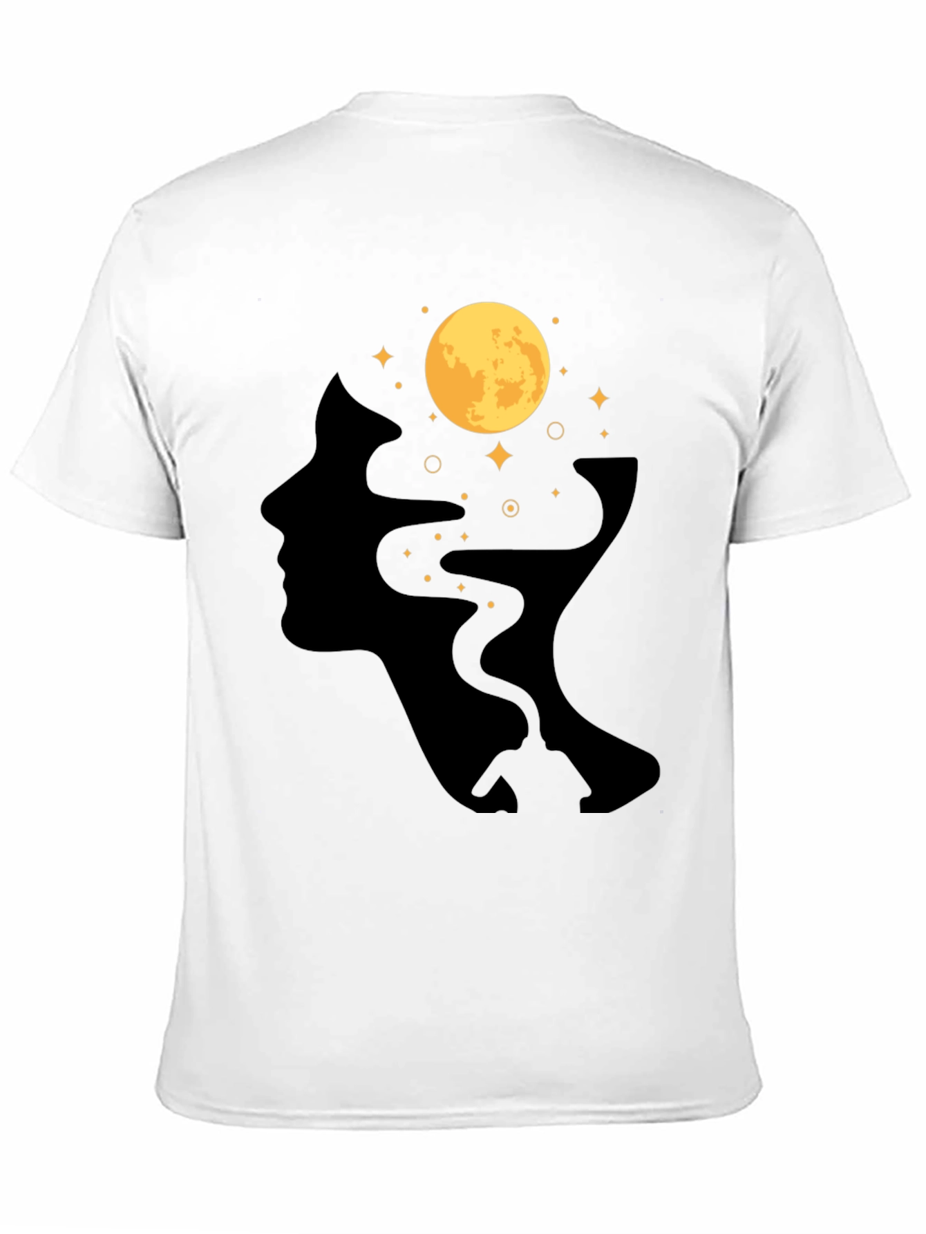 Black Moonlit Mind T-Shirt - Black Graphic Tee view 11