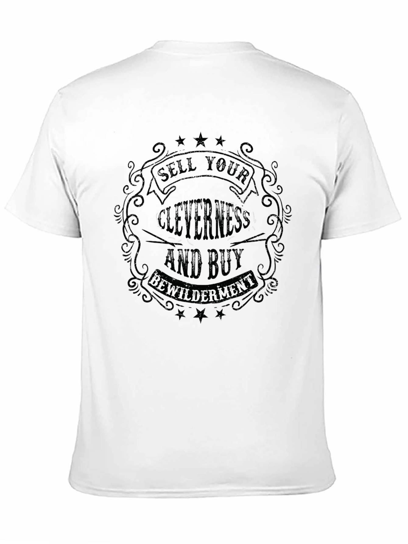 Black Sell Your Cleverness T-Shirt - Bewilderment Tee view 11