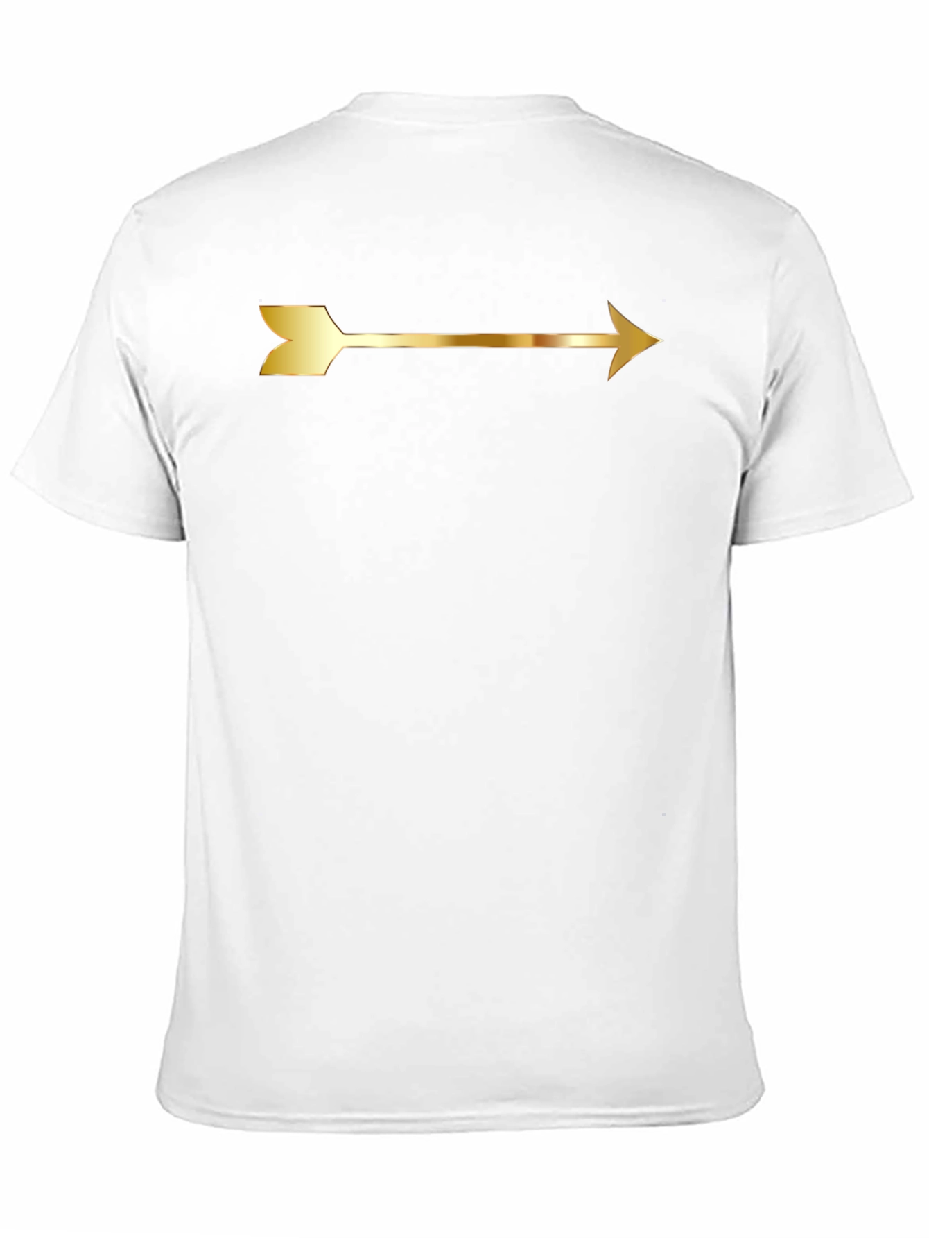 Black Gold Arrow Graphic Tee - Black Unisex T-Shirt view 11