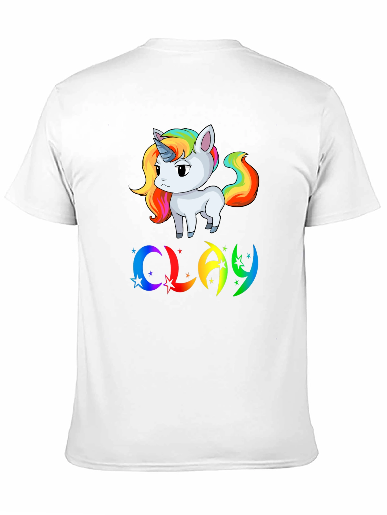 Rainbow Unicorn CLAY Graphic T-Shirt - 11
