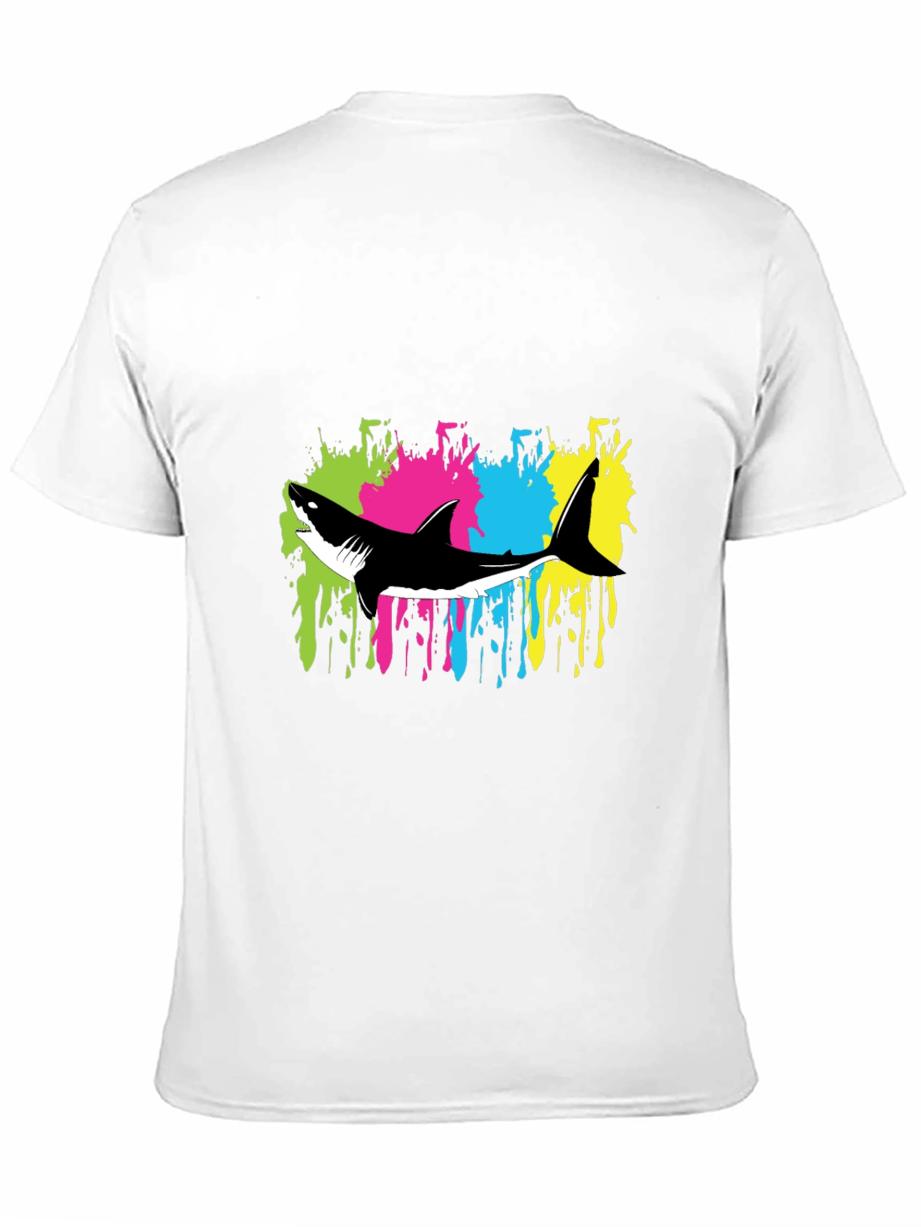 Black Shark Graphic T-Shirt - Bold Colorful Design view 11