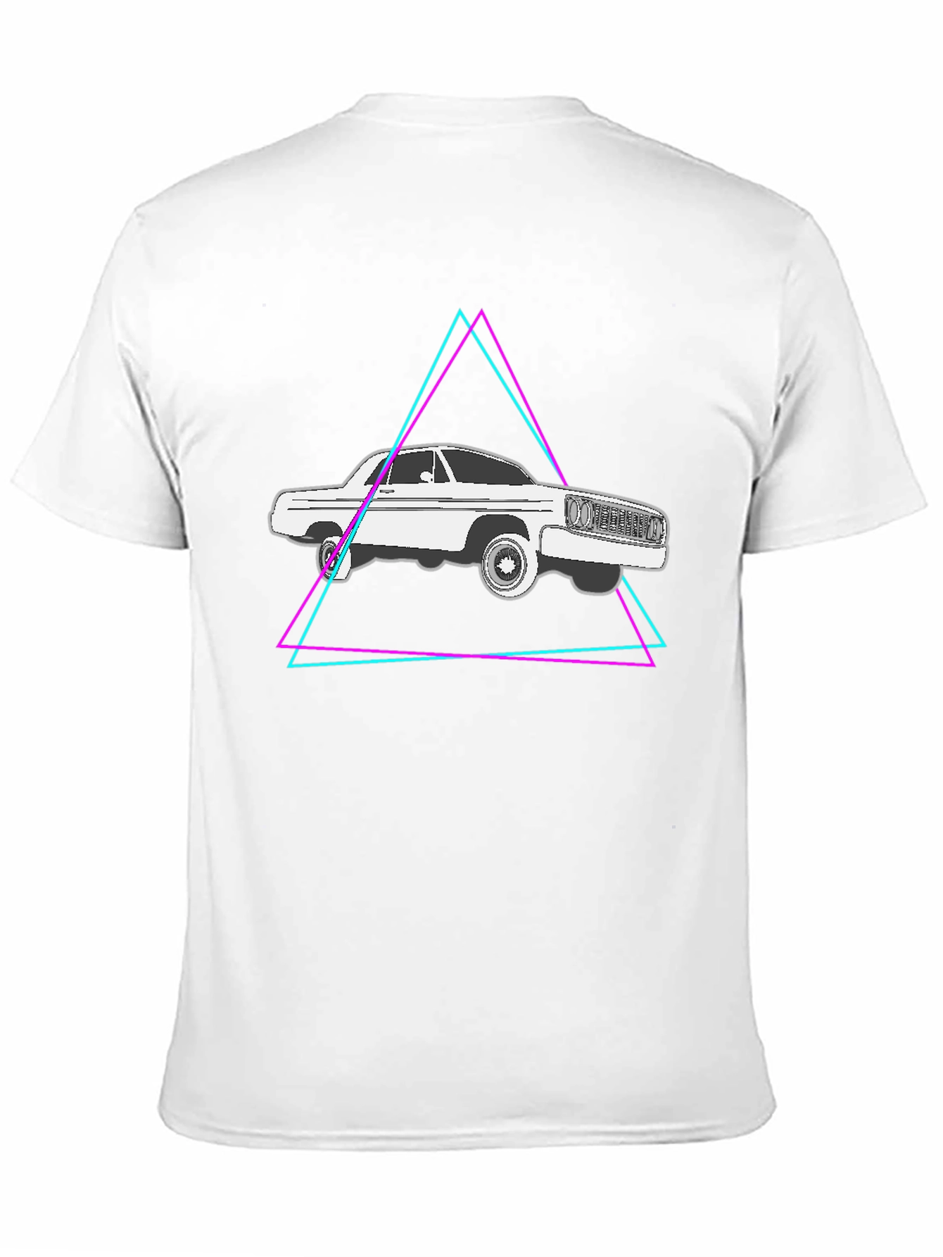 Black Retro Car Graphic Tee - Black Cotton Blend view 11