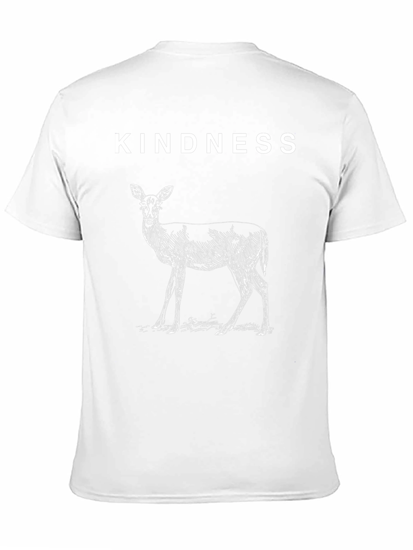 Black Kindness Deer Graphic T-Shirt view 11