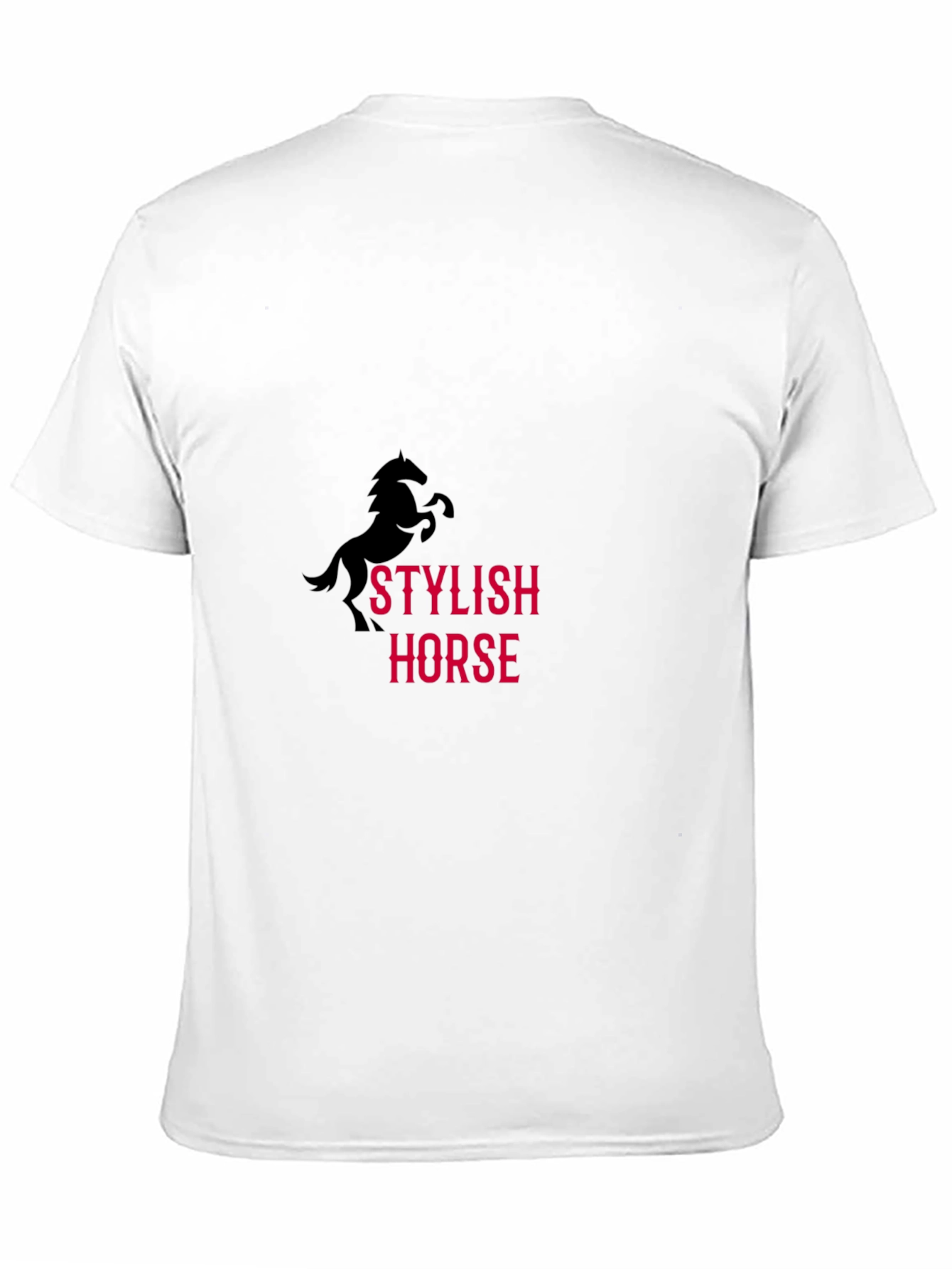 Black Stylish Horse Graphic T-Shirt view 11