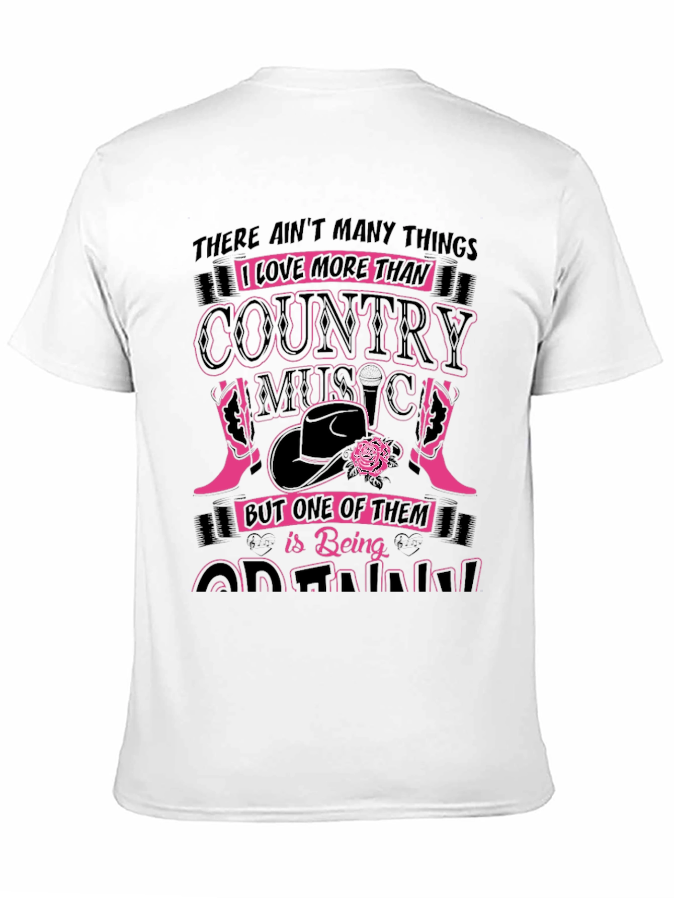 Black Country Music Graphic T-Shirt - Black view 11