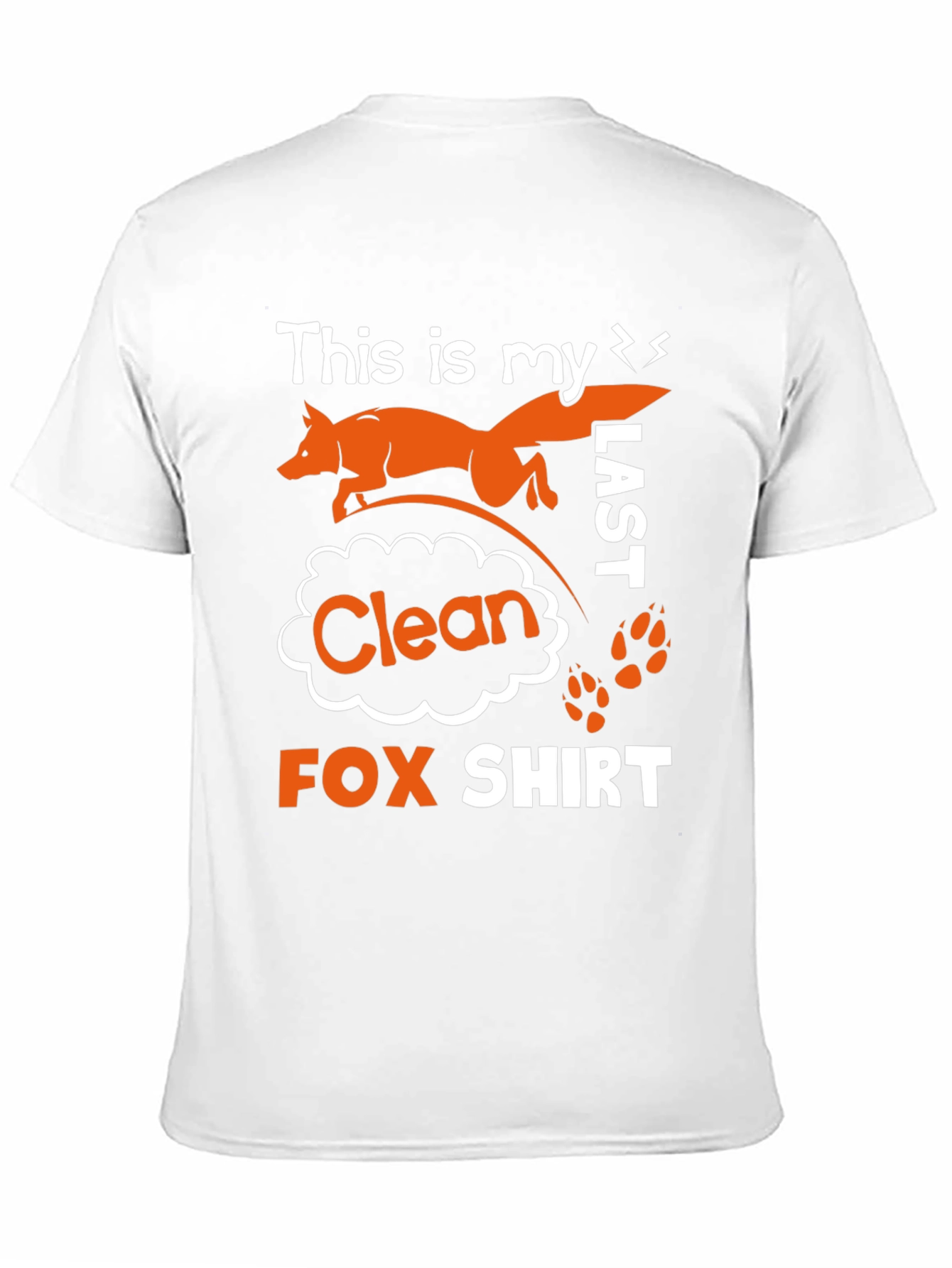 Black Funny "Last Clean Fox" Graphic T-Shirt view 11