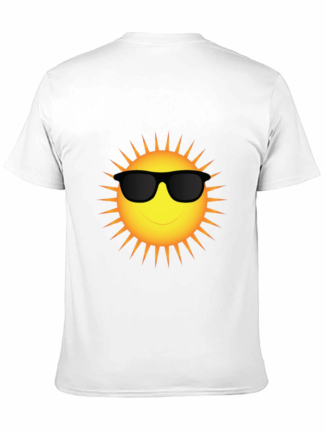 Black Cool Sun Graphic T-Shirt - Black Cotton Blend Tee view 11