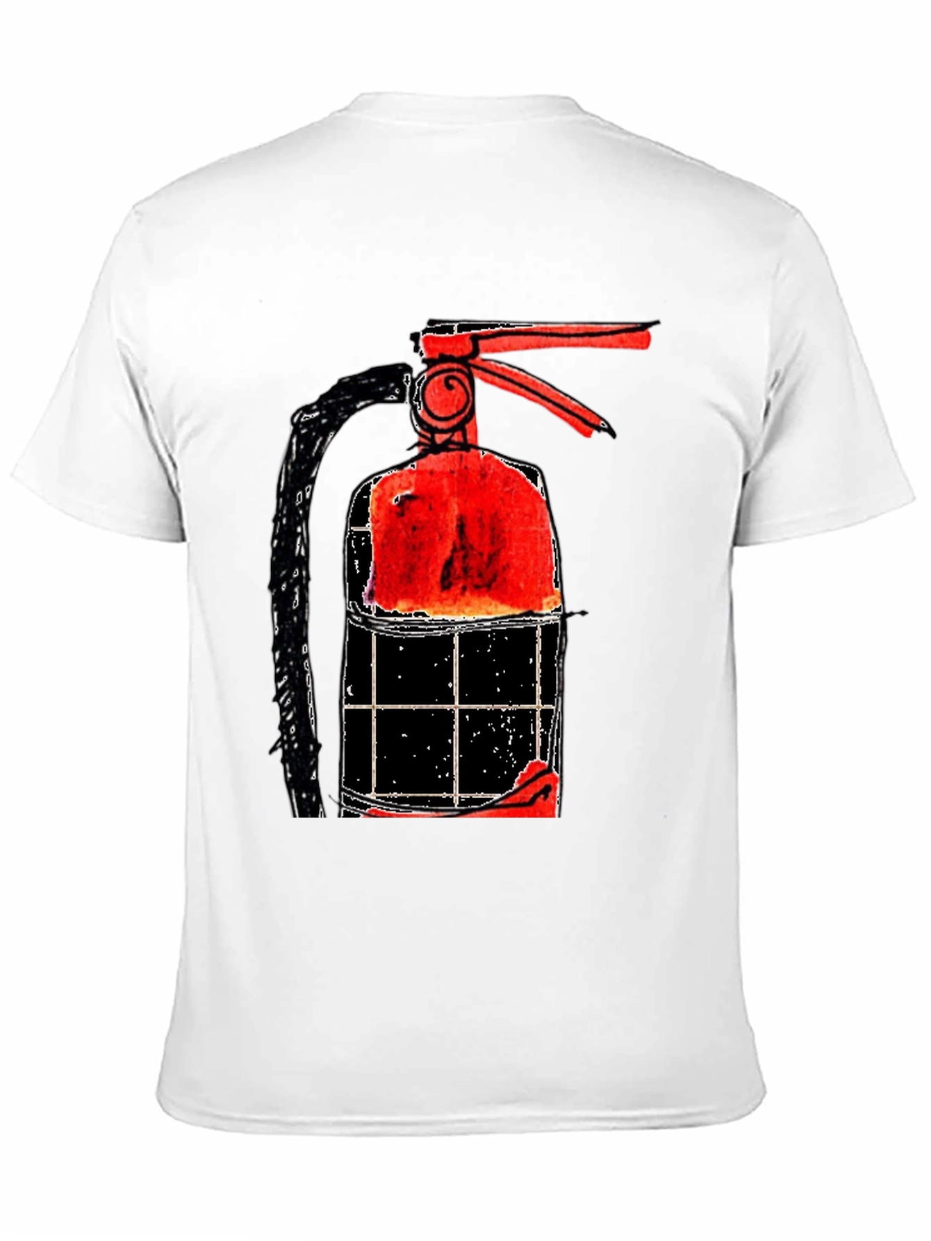 Black Fire Extinguisher Graphic Tee - Novelty Print view 11