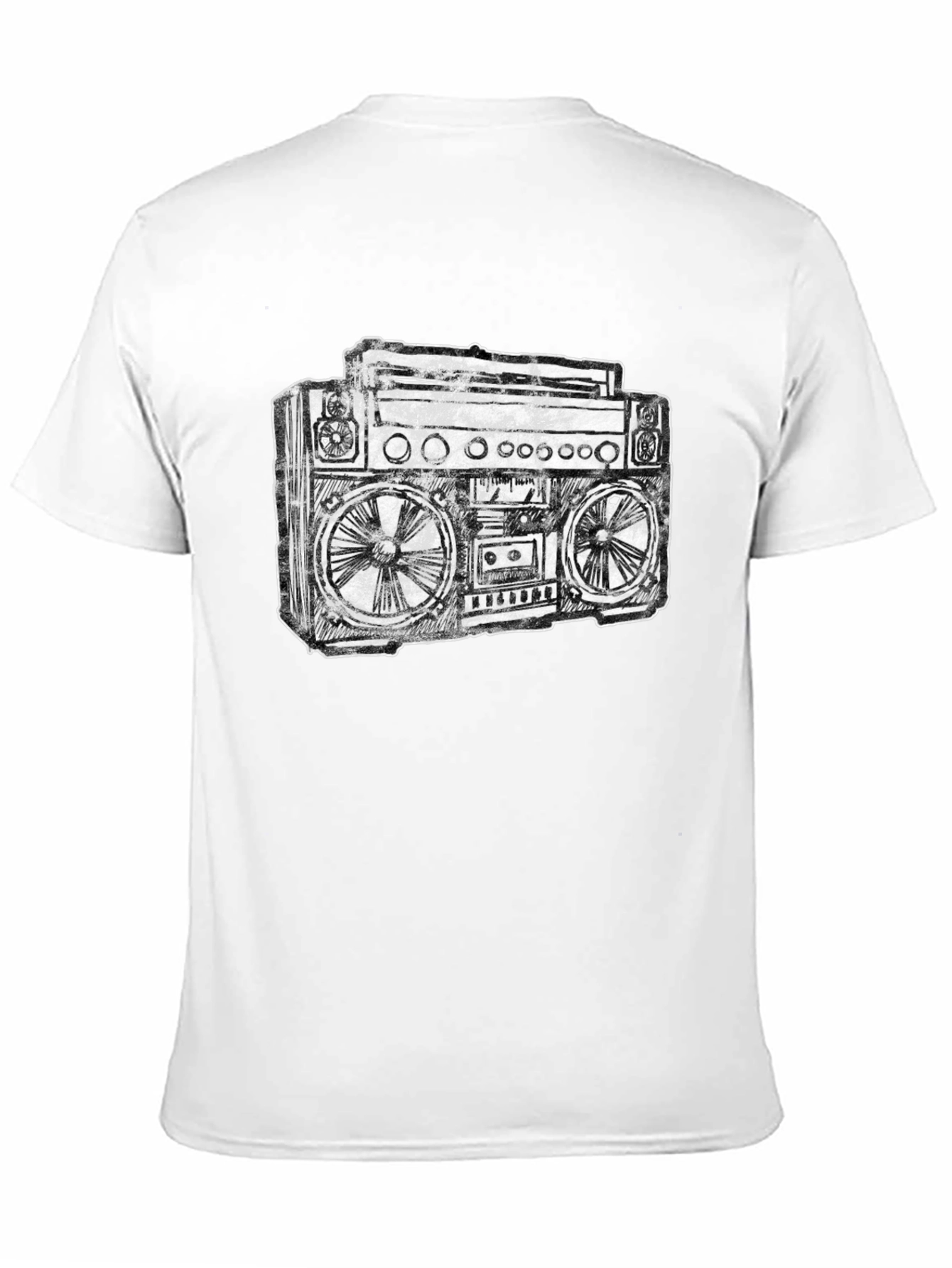 Black Retro Boombox Graphic T-Shirt - Black view 11