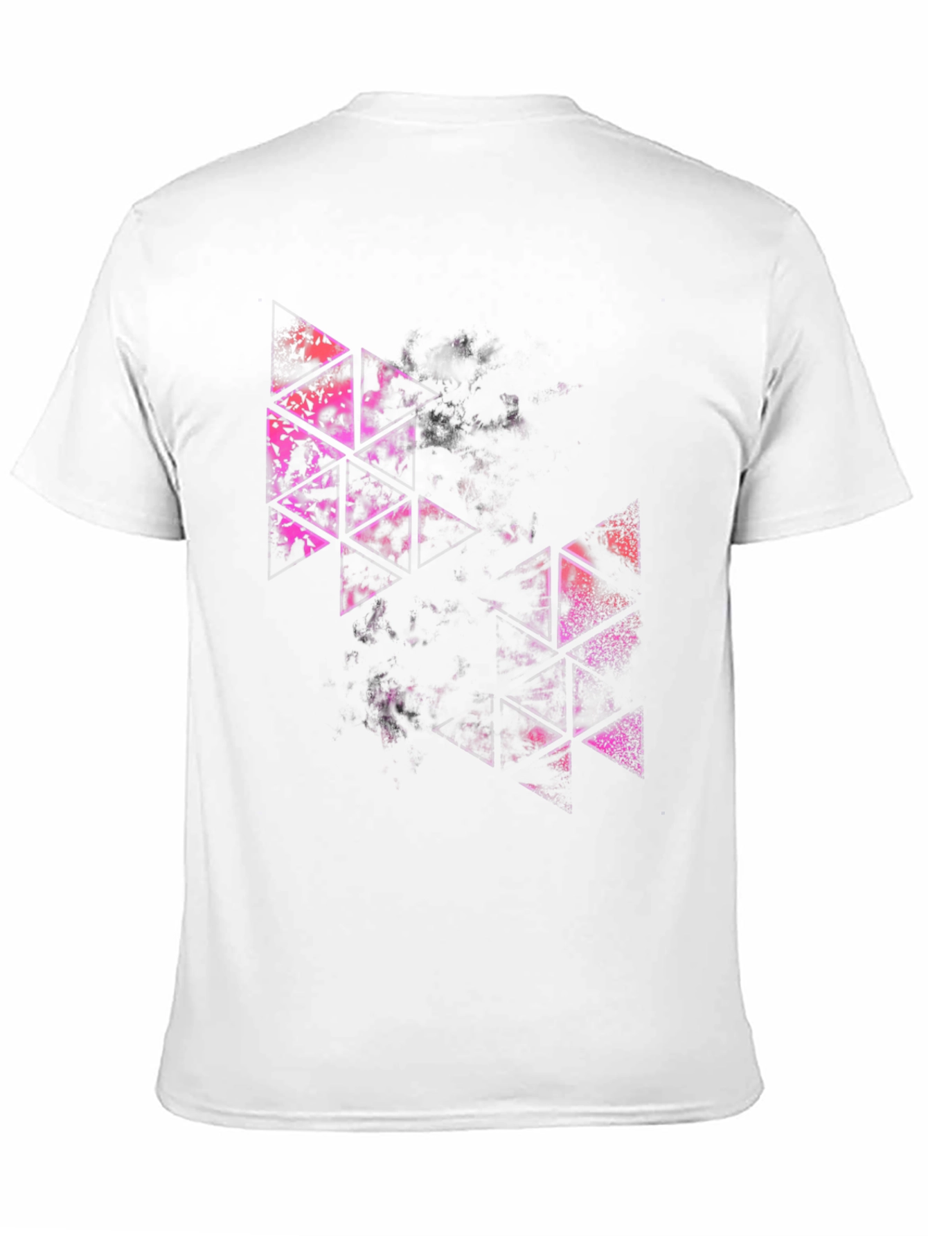 Black Abstract Triangle Graphic Tee - Modern Streetwear view 11