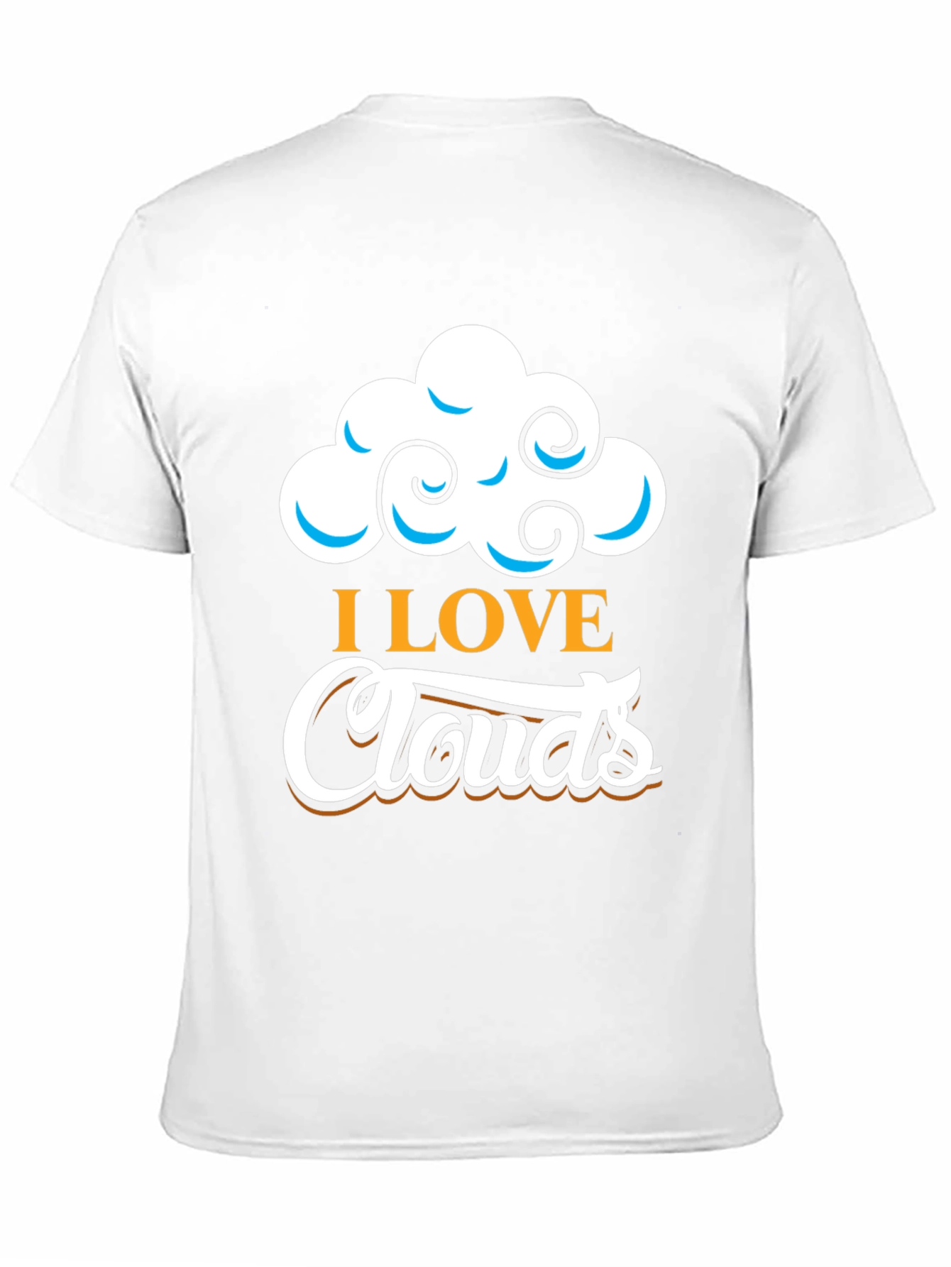 Black I Love Clouds Graphic T-Shirt - Black Cotton Blend view 11
