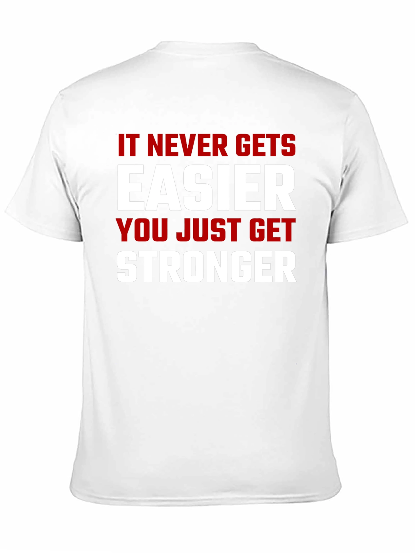 Black Motivational 'Stronger' Graphic Print Black T-Shirt view 11