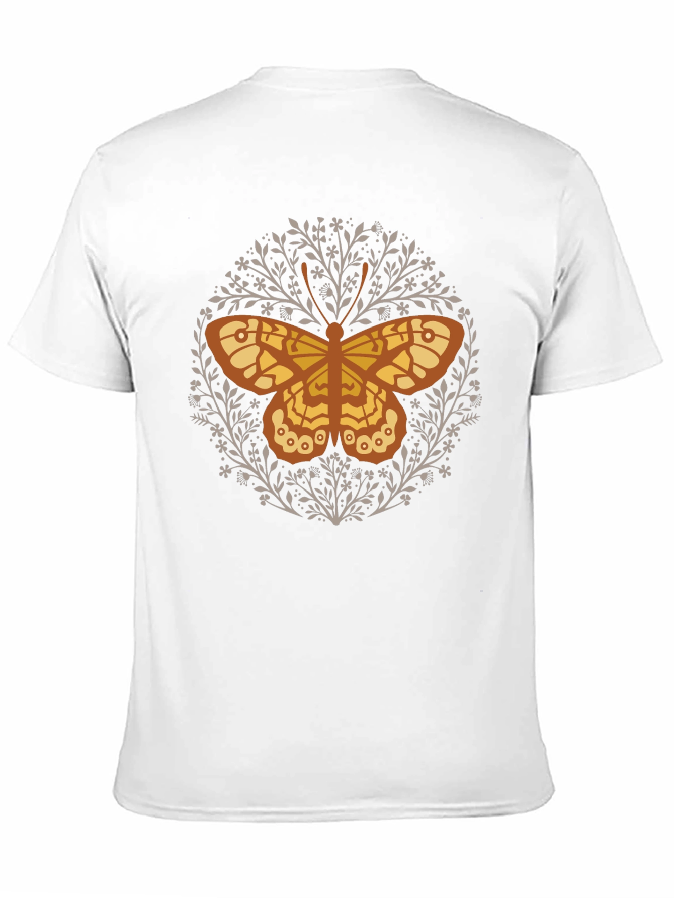 Black Butterfly Floral Graphic Tee - Black Cotton T-Shirt view 11
