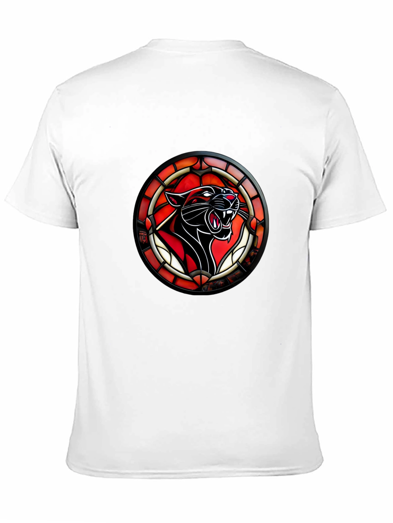 Black Stained Glass Panther T-Shirt - Bold Graphic Tee view 11
