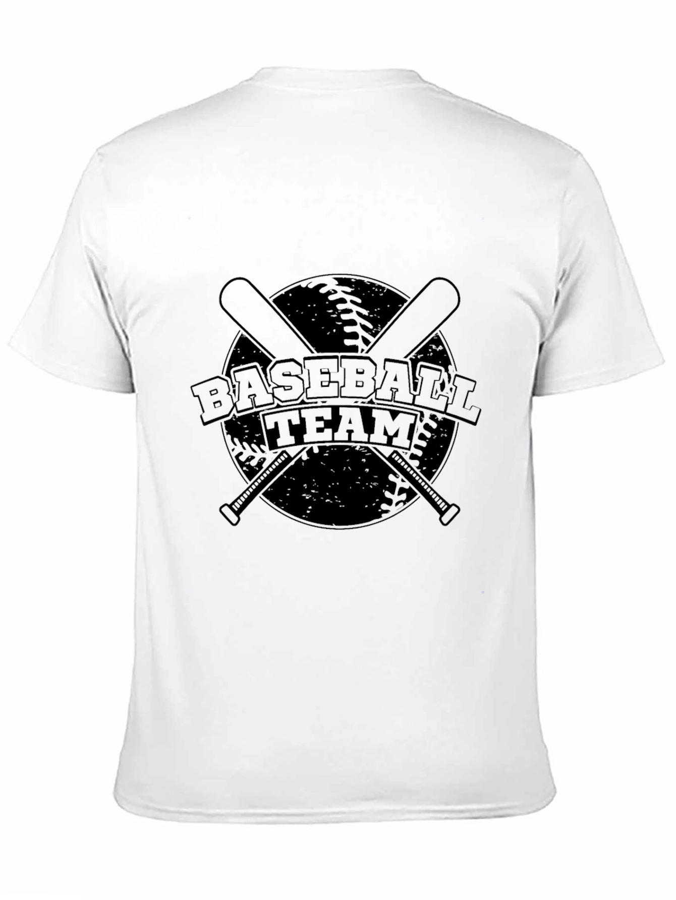 Black Baseball Team Graphic T-Shirt - Black Cotton Tee view 11