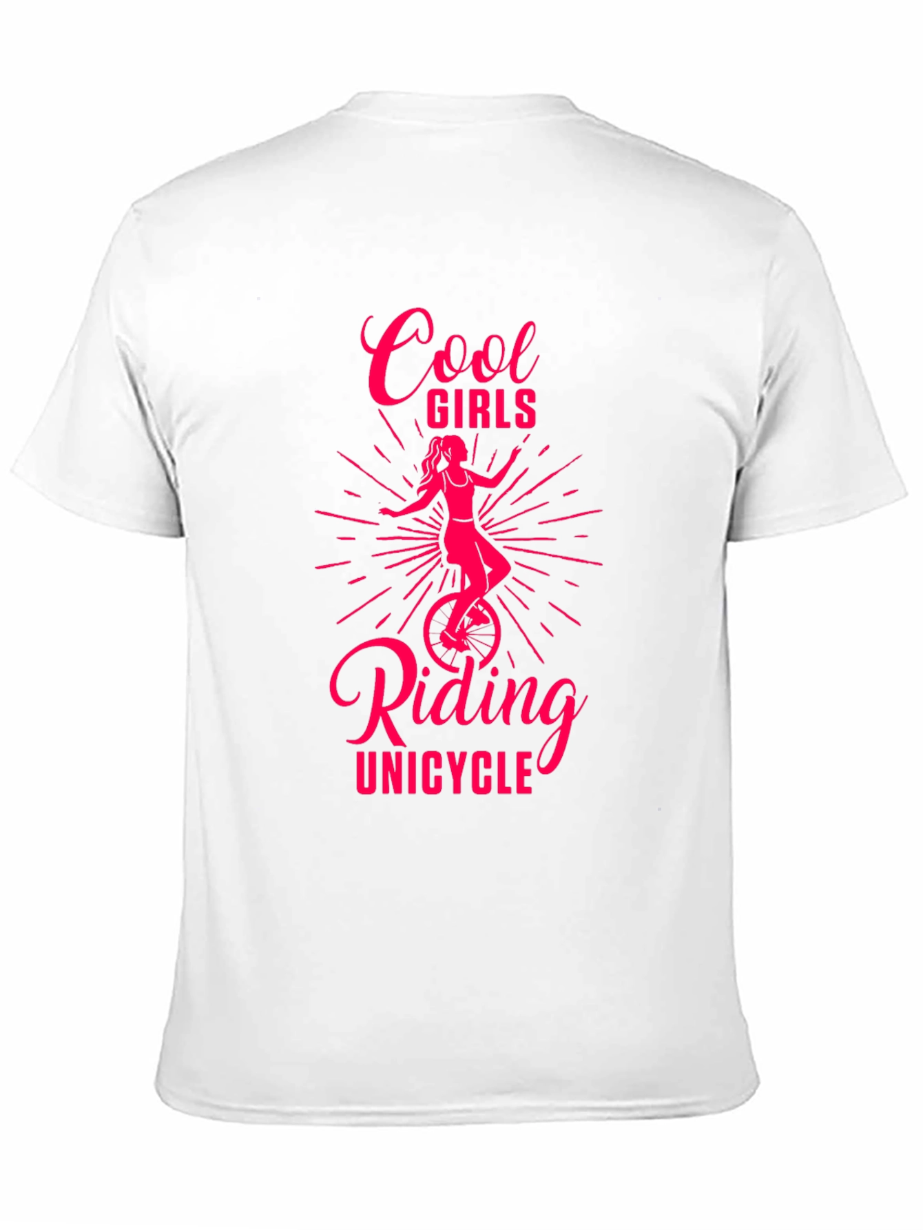 Black Cool Girls Unicycle Graphic Tee - Black Unisex view 11