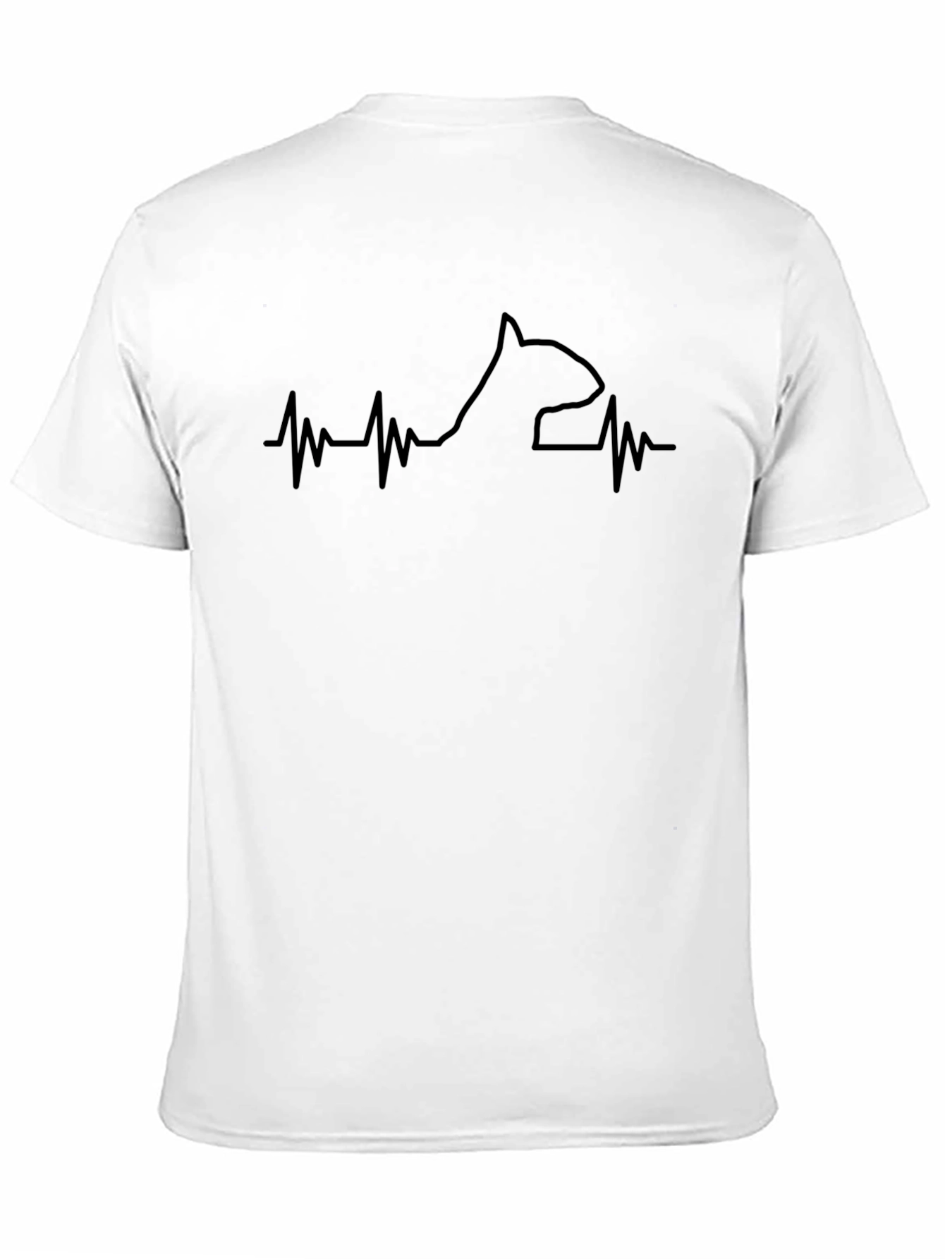 Black Dog Breed Heartbeat T-Shirt - Black view 11